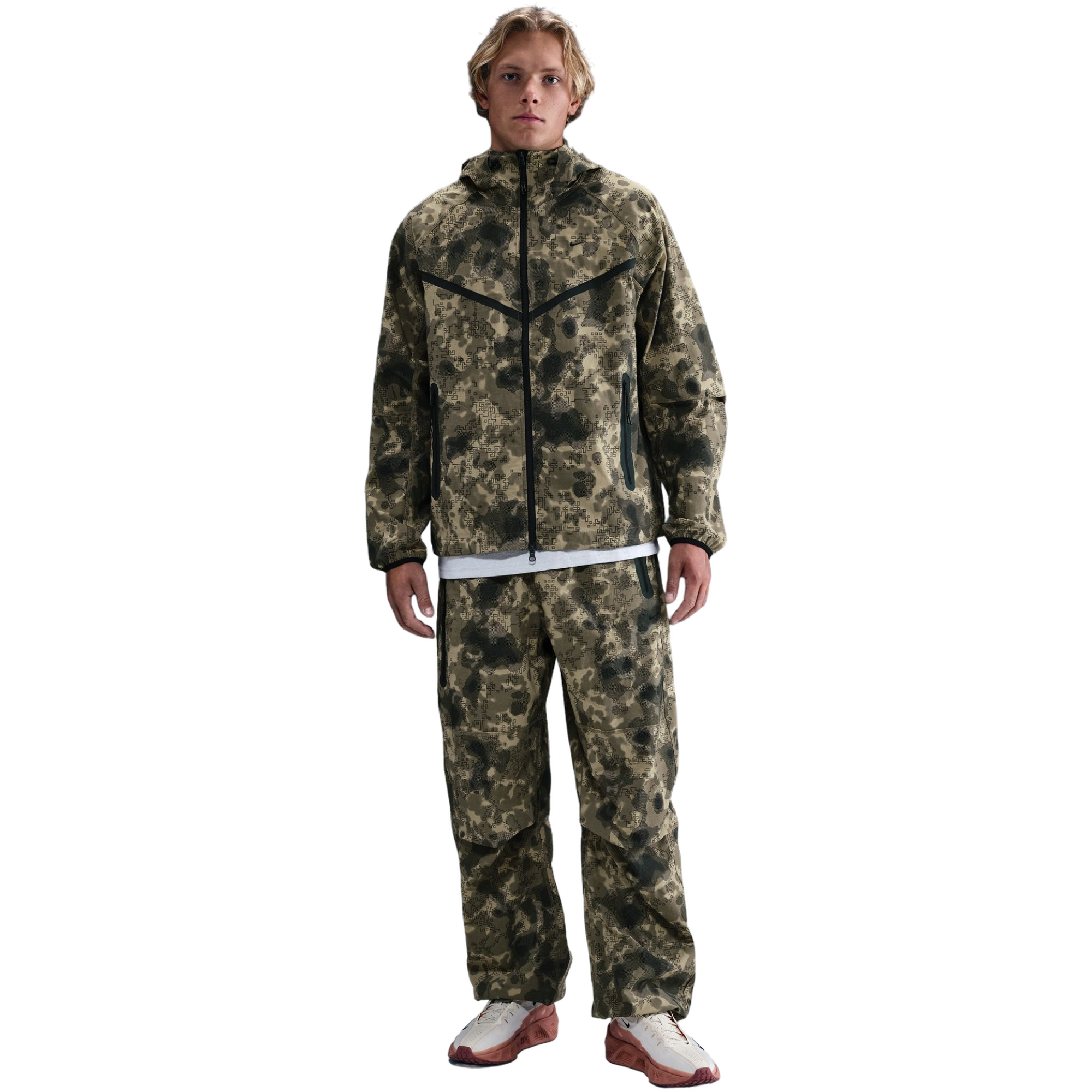 Nike Men's Tech Woven Jacket - OLIVE/BLACK Thumbnail View 1