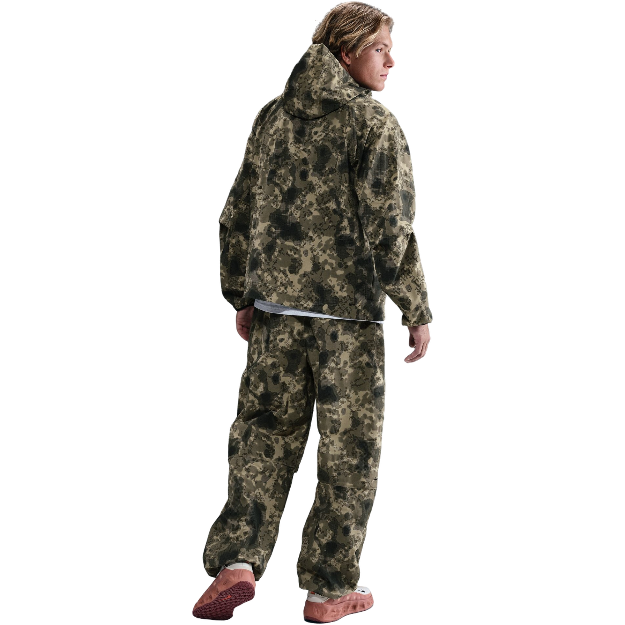 Nike Men's Tech Woven Jacket - Olive/Black - OLIVE/BLACK Thumbnail View 2