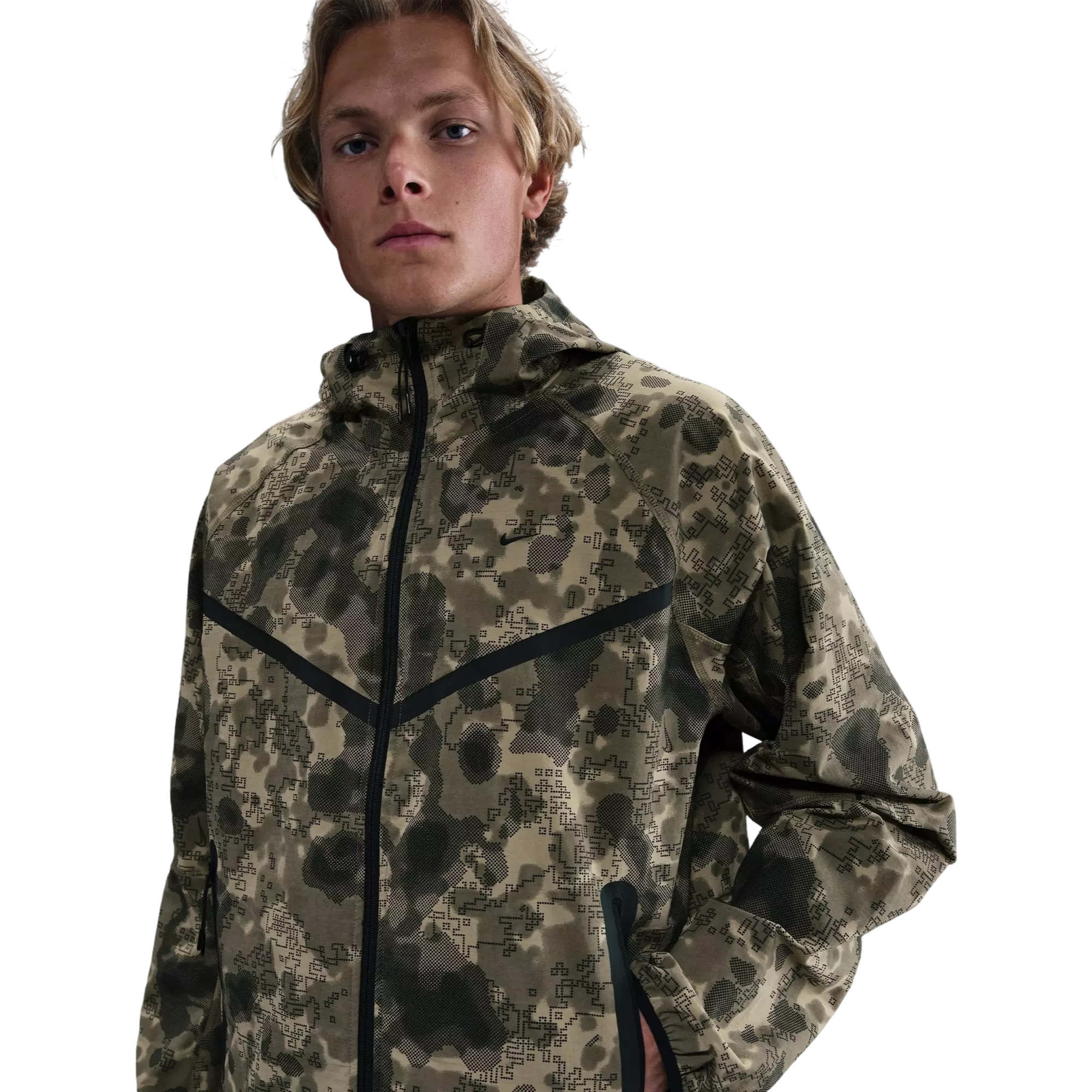 Nike Men's Tech Woven Jacket - Olive/Black - OLIVE/BLACK