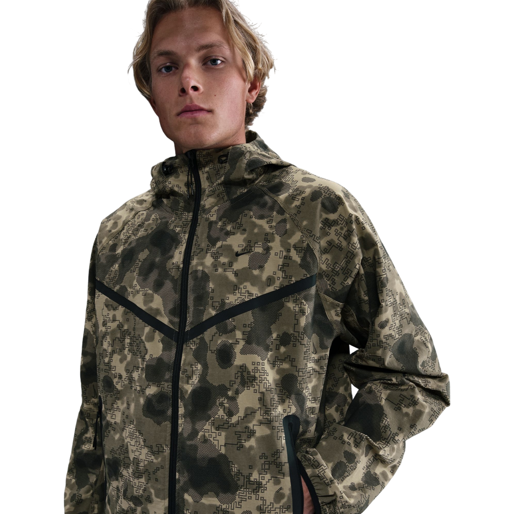 Nike Men's Tech Woven Jacket - OLIVE/BLACK Thumbnail View 3