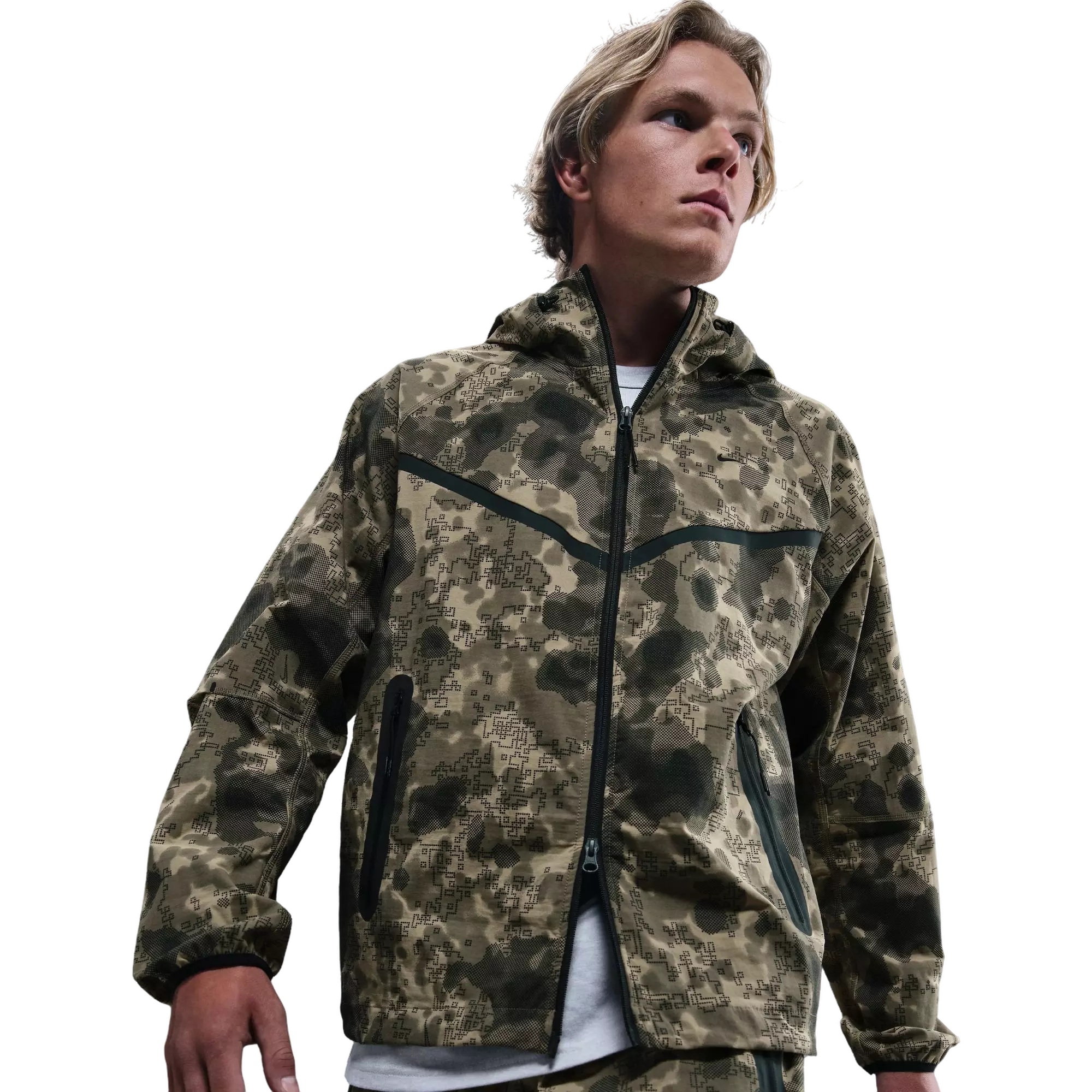 Nike Men's Tech Woven Jacket - Olive/Black - OLIVE/BLACK