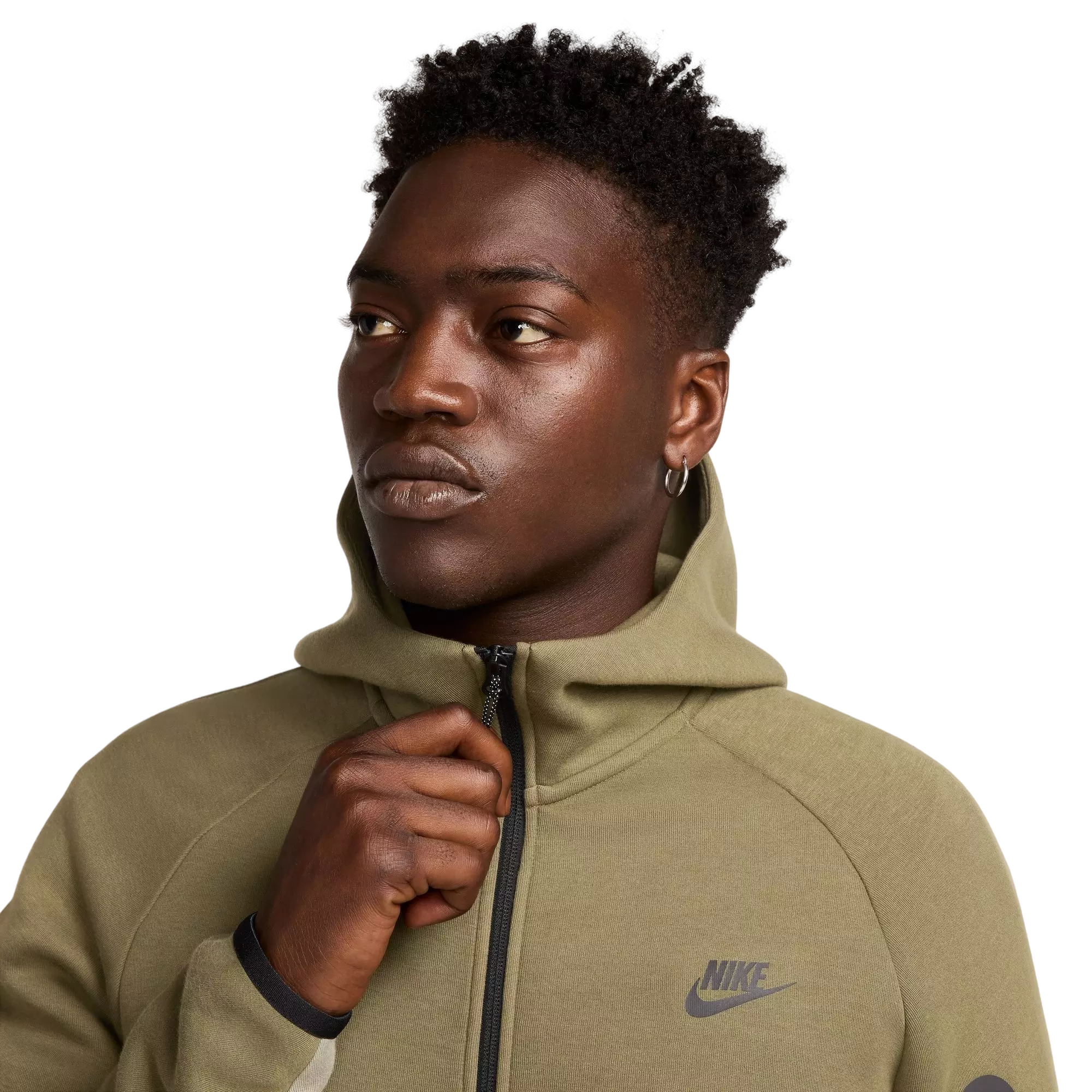 Nike Men's Tech Full-Zip Windrunner Jacket - OLIVE