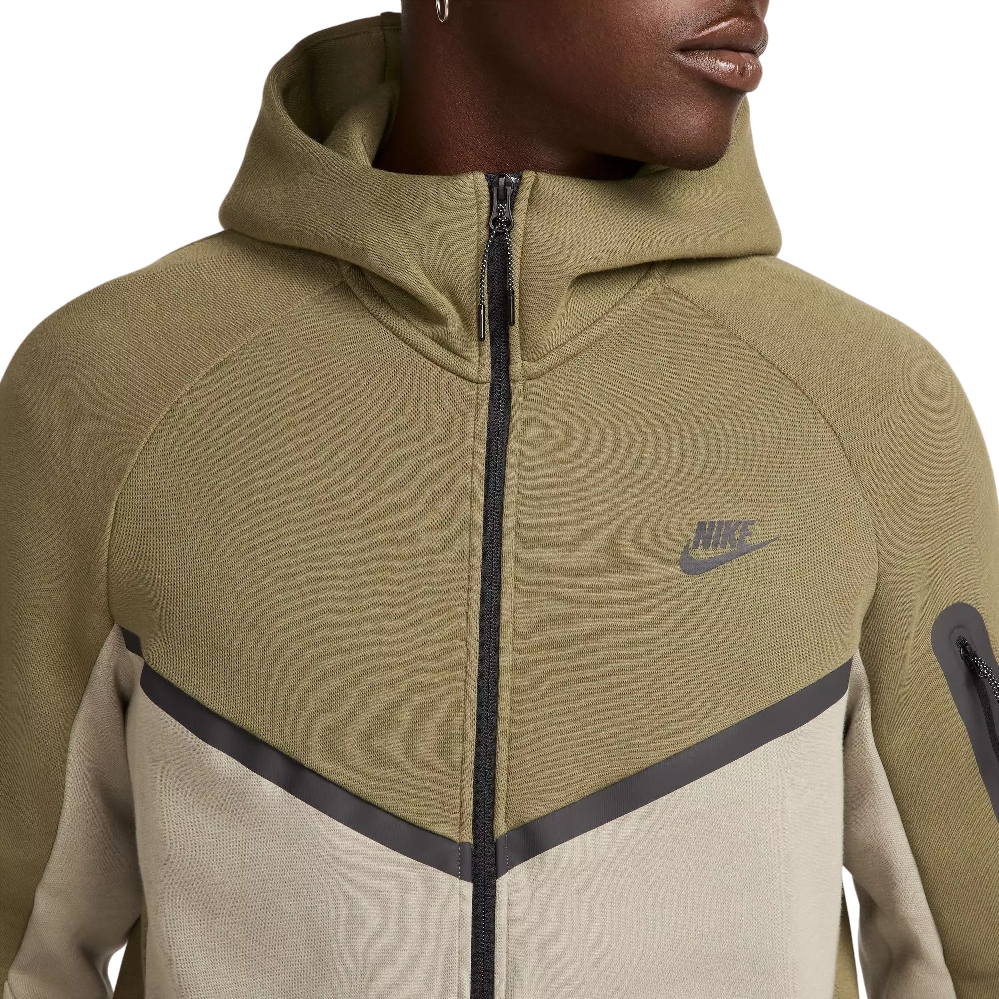 Nike Men's Tech Full-Zip Windrunner Jacket - Olive - OLIVE