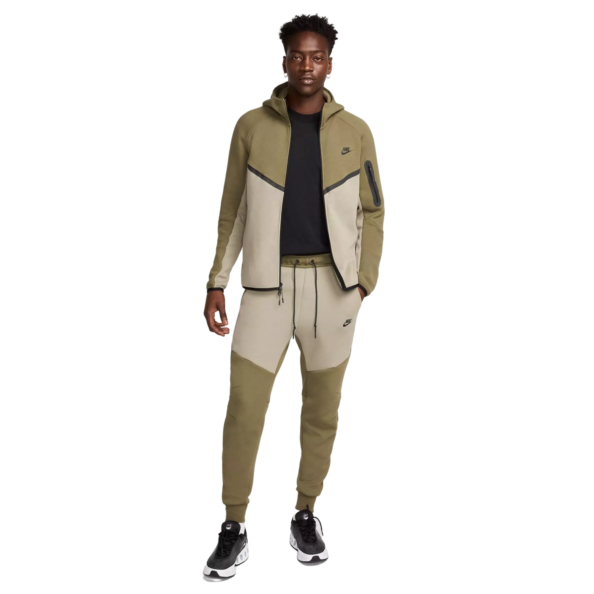 Nike Men's Tech Full-Zip Windrunner Jacket - Olive - OLIVE