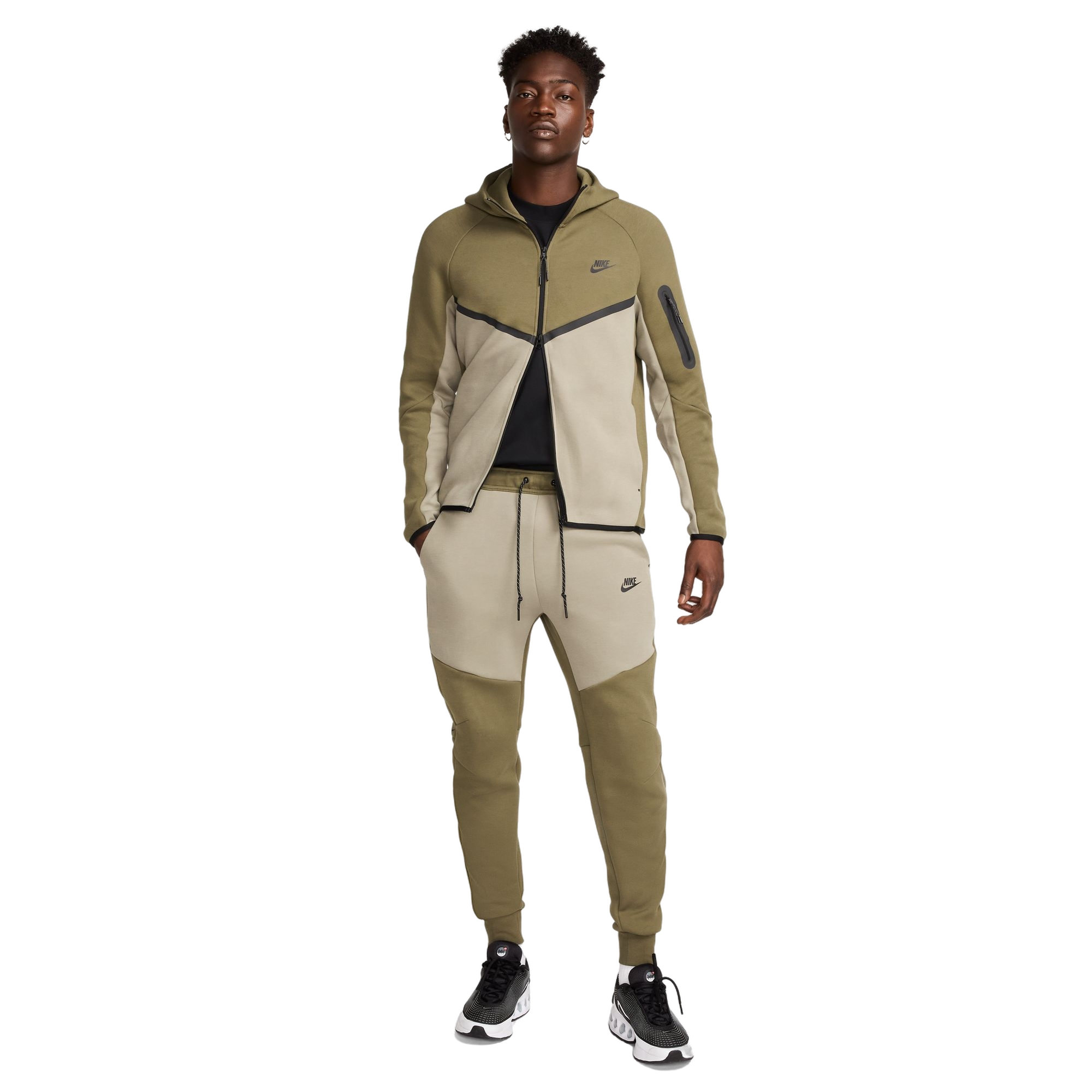 Nike Men's Tech Fleece Joggers-Olive - OLIVE Thumbnail View 9