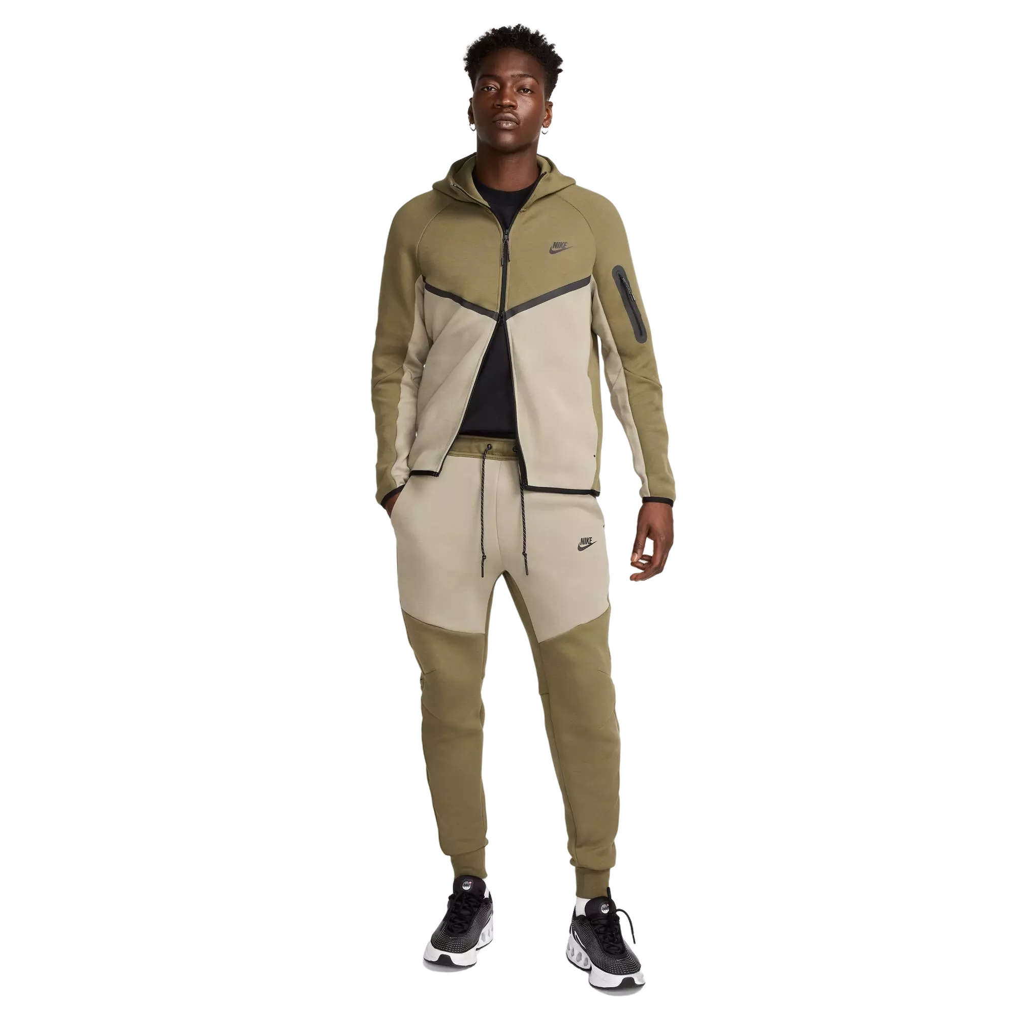 Nike Men's Tech Fleece Joggers-Olive - OLIVE