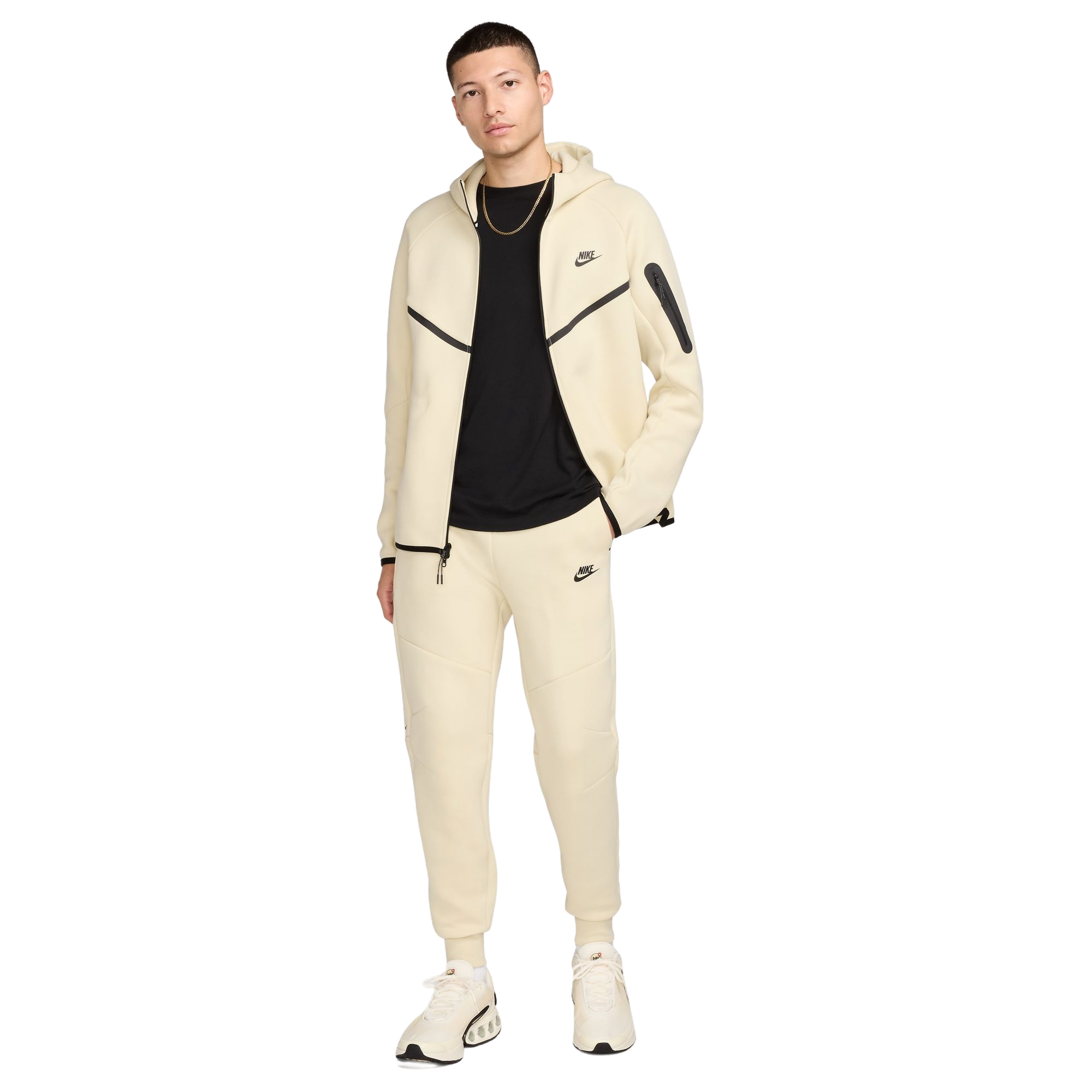 Nike Men's Tech Fleece Joggers - Khaki - KHAKI Thumbnail View 7