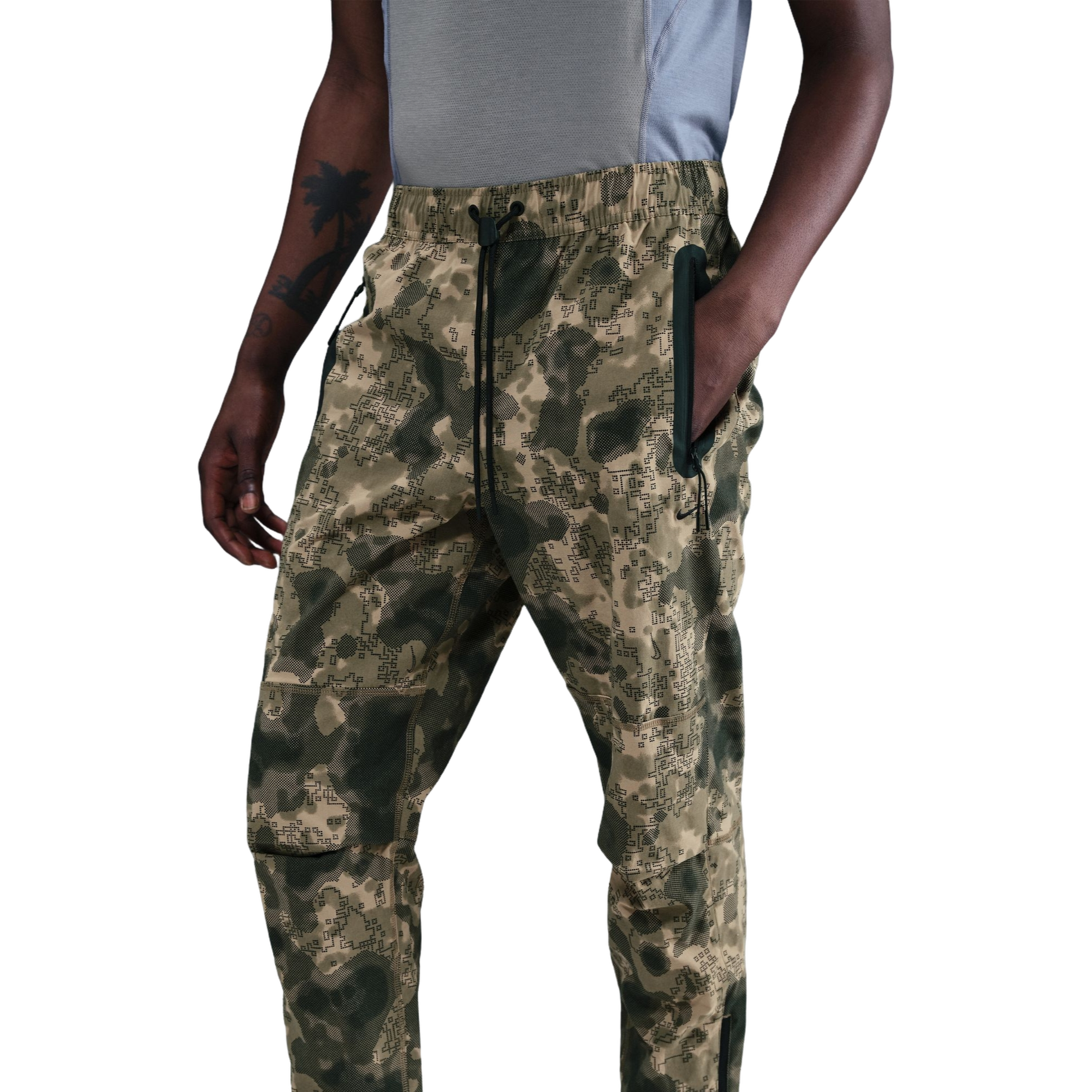 Nike Men's Tech Woven Joggers - OLIVE/BLACK Thumbnail View 3