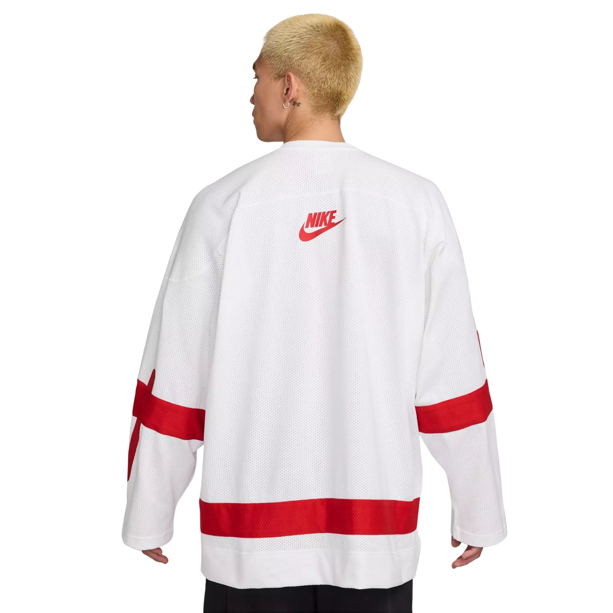 Nike Men's Sportswear Club Hockey Jersey - WHITE/RED