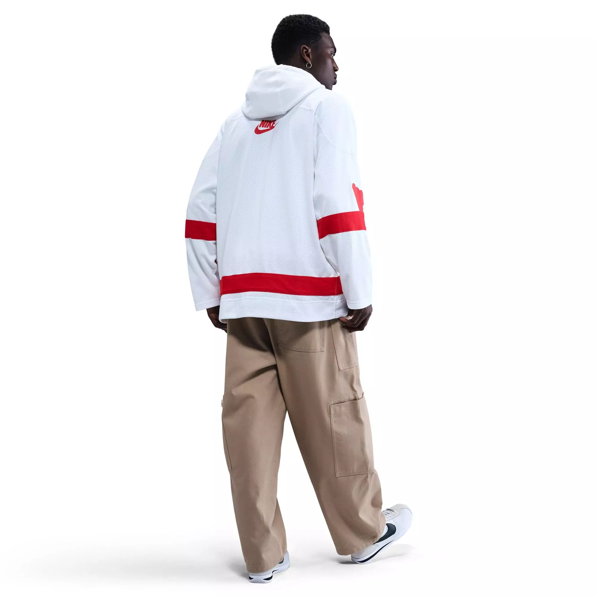 Nike Men's Sportswear Club Hockey Jersey - White/Red - WHITE/RED