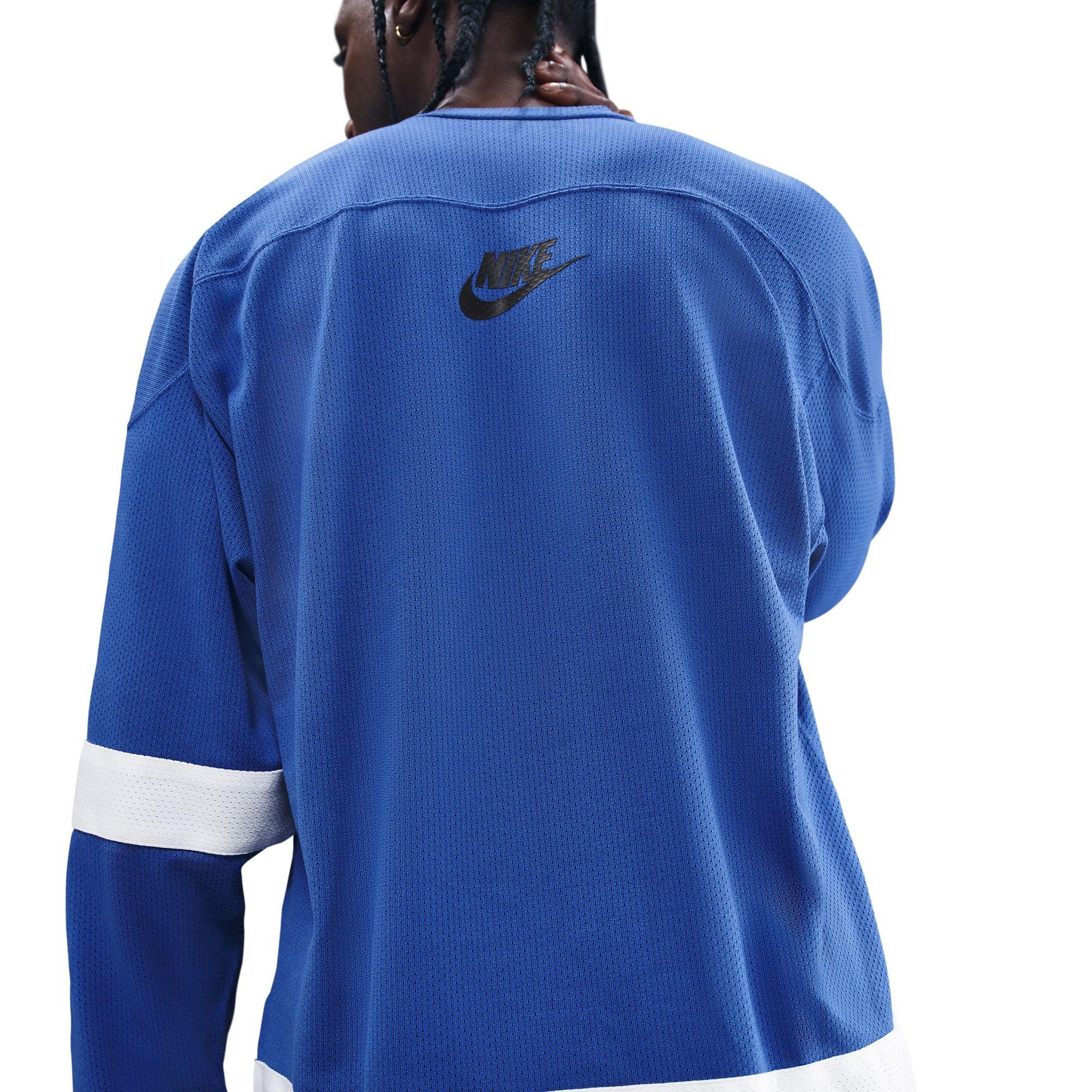 Nike Men's Sportswear Club Hockey Jersey-Blue/Black - BLUE/BLACK Thumbnail View 4