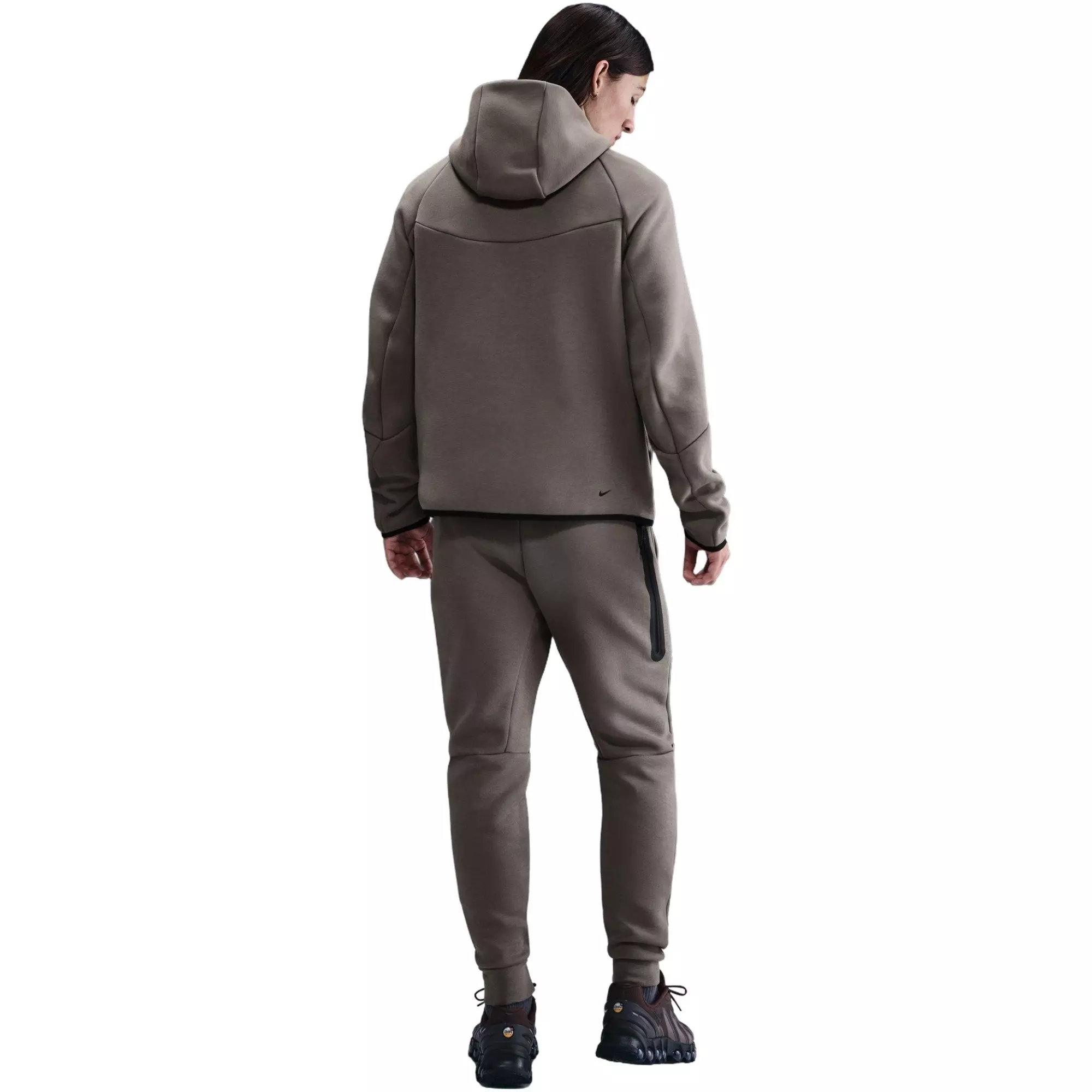 Nike Men's Tech Full-Zip Windrunner Jacket - Cave Stone - BROWN