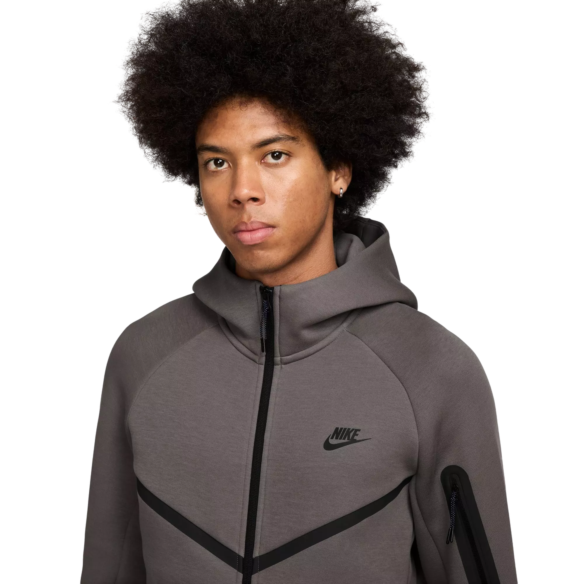 Nike Men's Tech Full-Zip Windrunner Jacket-Cave Stone - BROWN