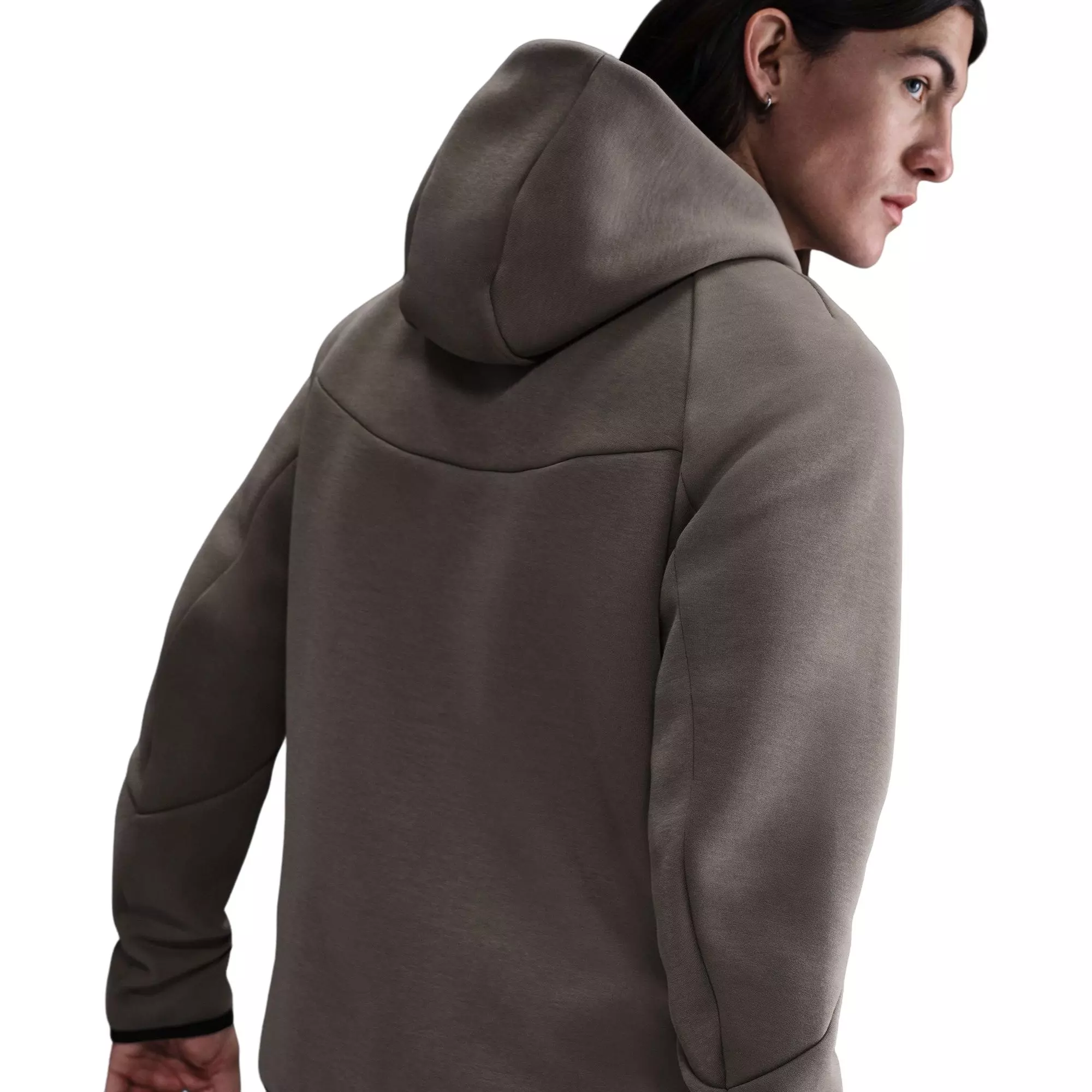 Nike Men's Tech Full-Zip Windrunner Jacket - Cave Stone - BROWN