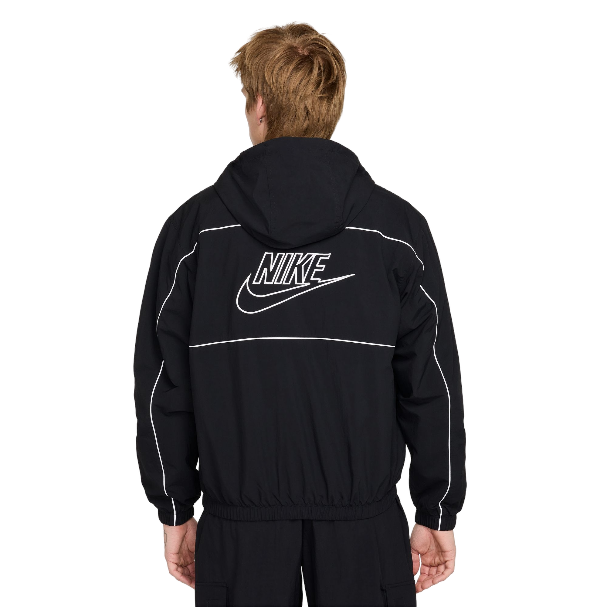 Nike Men's Club Hooded Jacket - BLACK Thumbnail View 2