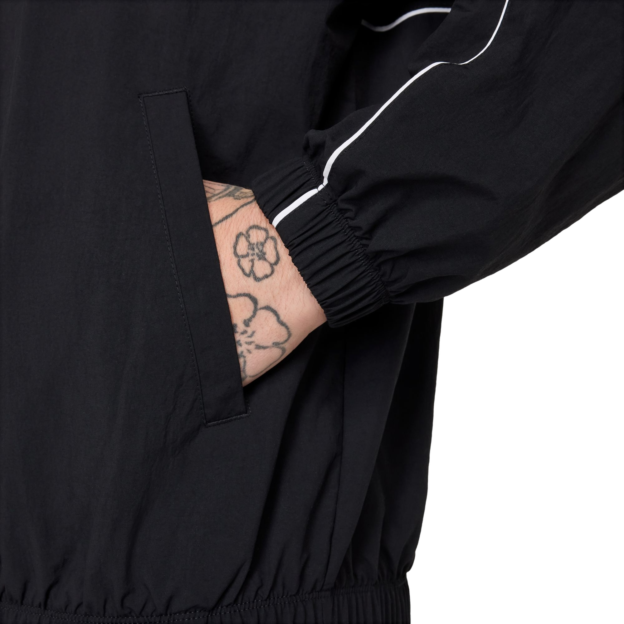 Nike Men's Club Hooded Jacket - BLACK Thumbnail View 5