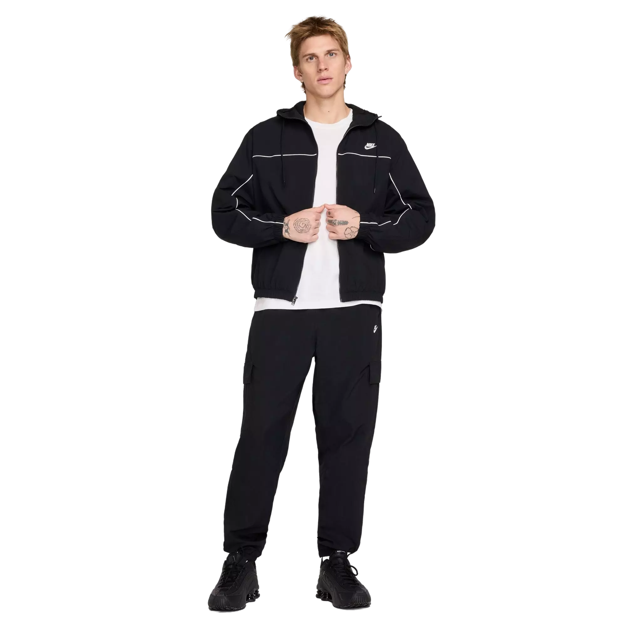 Nike Men's Club Hooded Jacket - BLACK