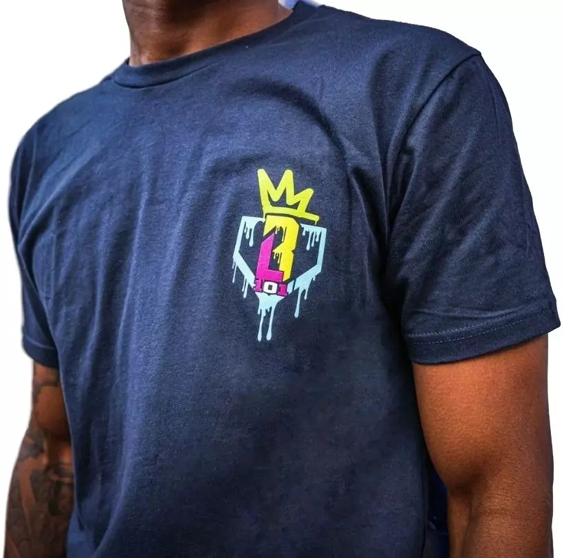Baseball Lifestyle 101 Big Boys' Graffiti Crown Tee - NAVY