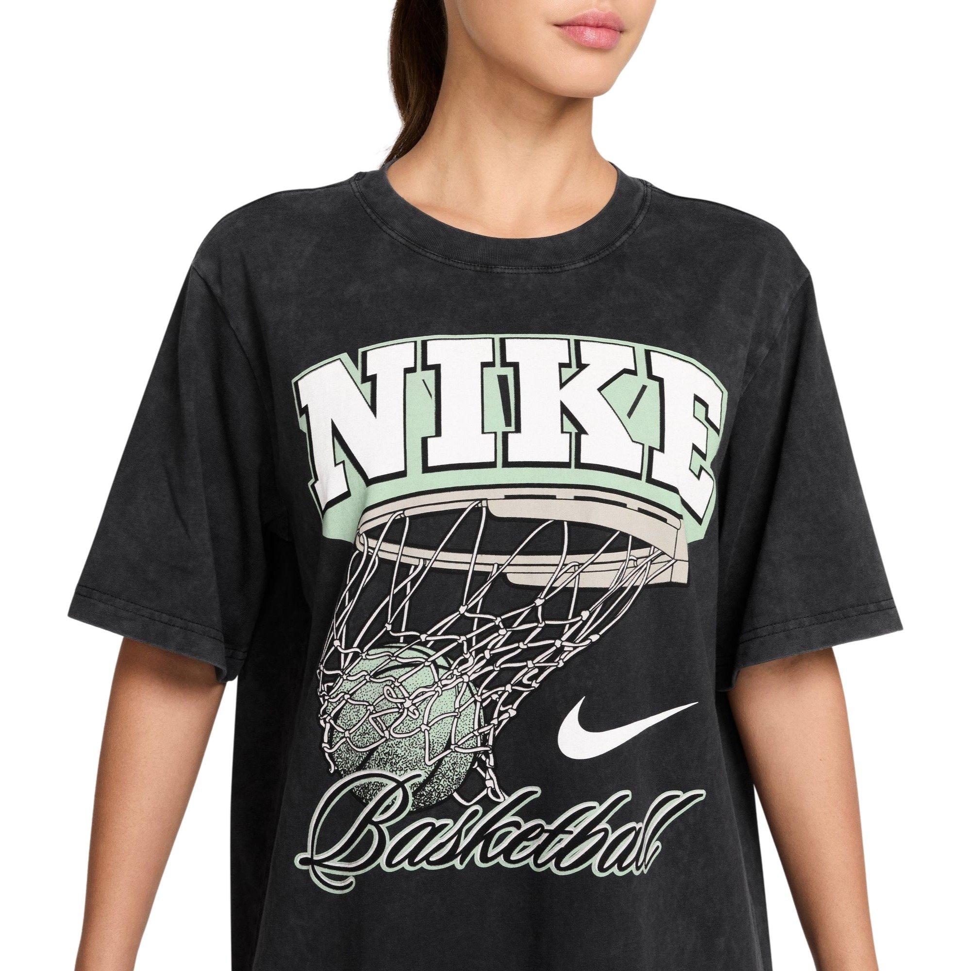 Nike Women's Short-Sleeve Basketball Tee - Black/Teal - BLACK/TEAL Thumbnail View 3