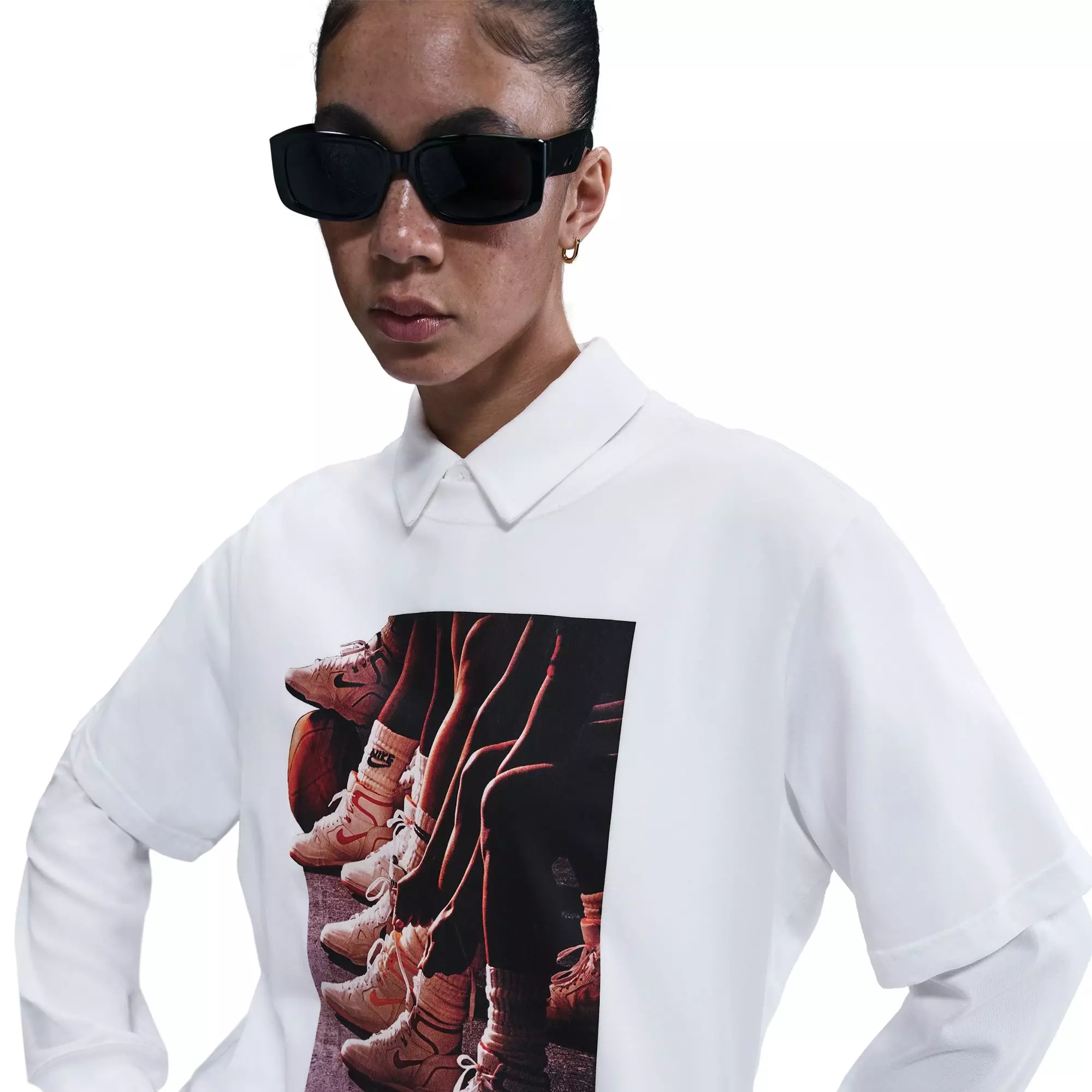 Nike Women's Basketball Short-Sleeve Tee - WHITE