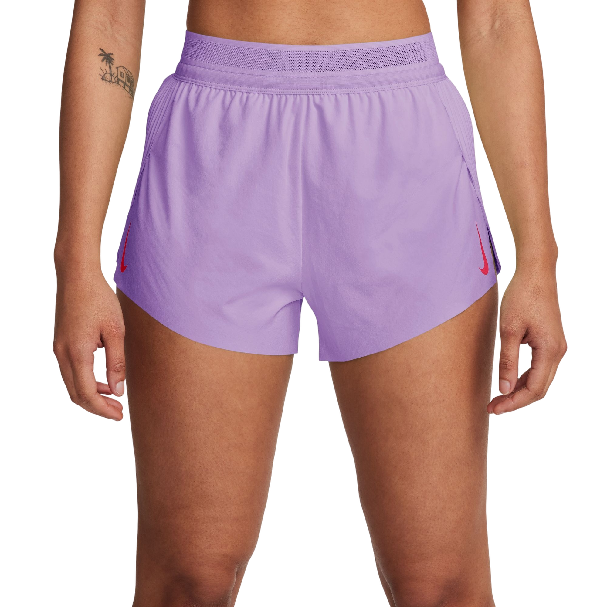 Nike Women's AeroSwift Dri-FIT ADV Mid-Rise Brief-Lined 3" Running Shorts - Purple - PURPLE Thumbnail View 1