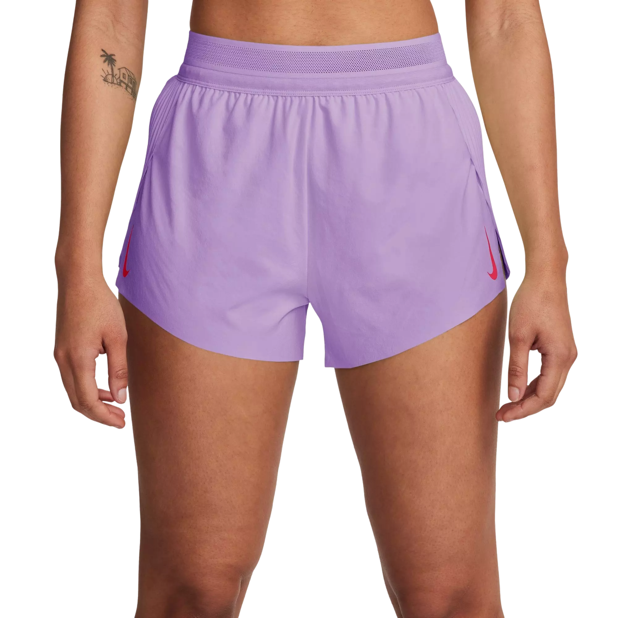 Nike Women's AeroSwift Dri-FIT ADV Mid-Rise Brief-Lined 3" Running Shorts - Purple - PURPLE