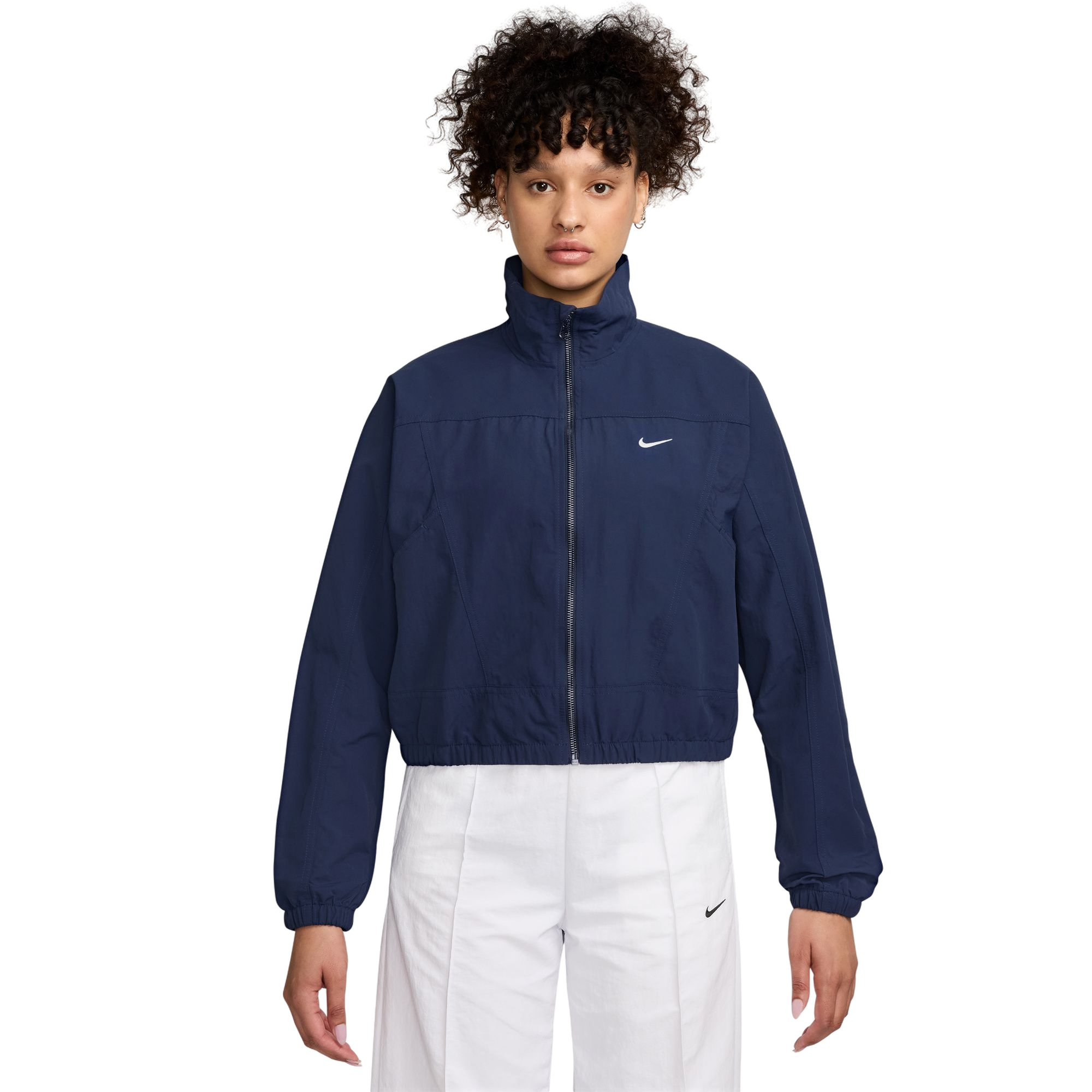 Nike Women's Sportswear Everything Wovens Oversized Repel UV Protection Jacket - NAVY Thumbnail View 1