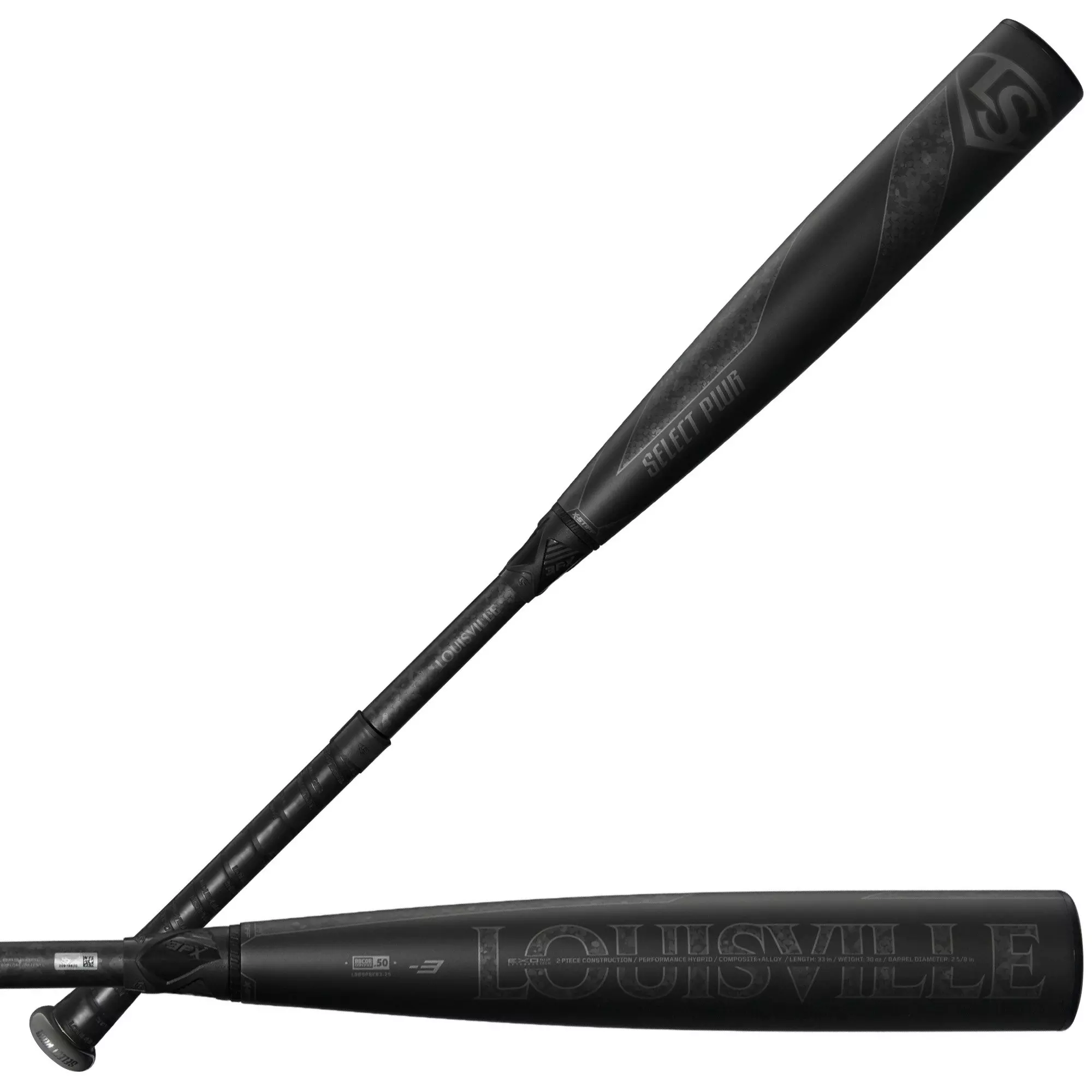 Louisville Slugger Select PWR Special Ops BBCOR Baseball Bat 2025 (-3) - BLACK