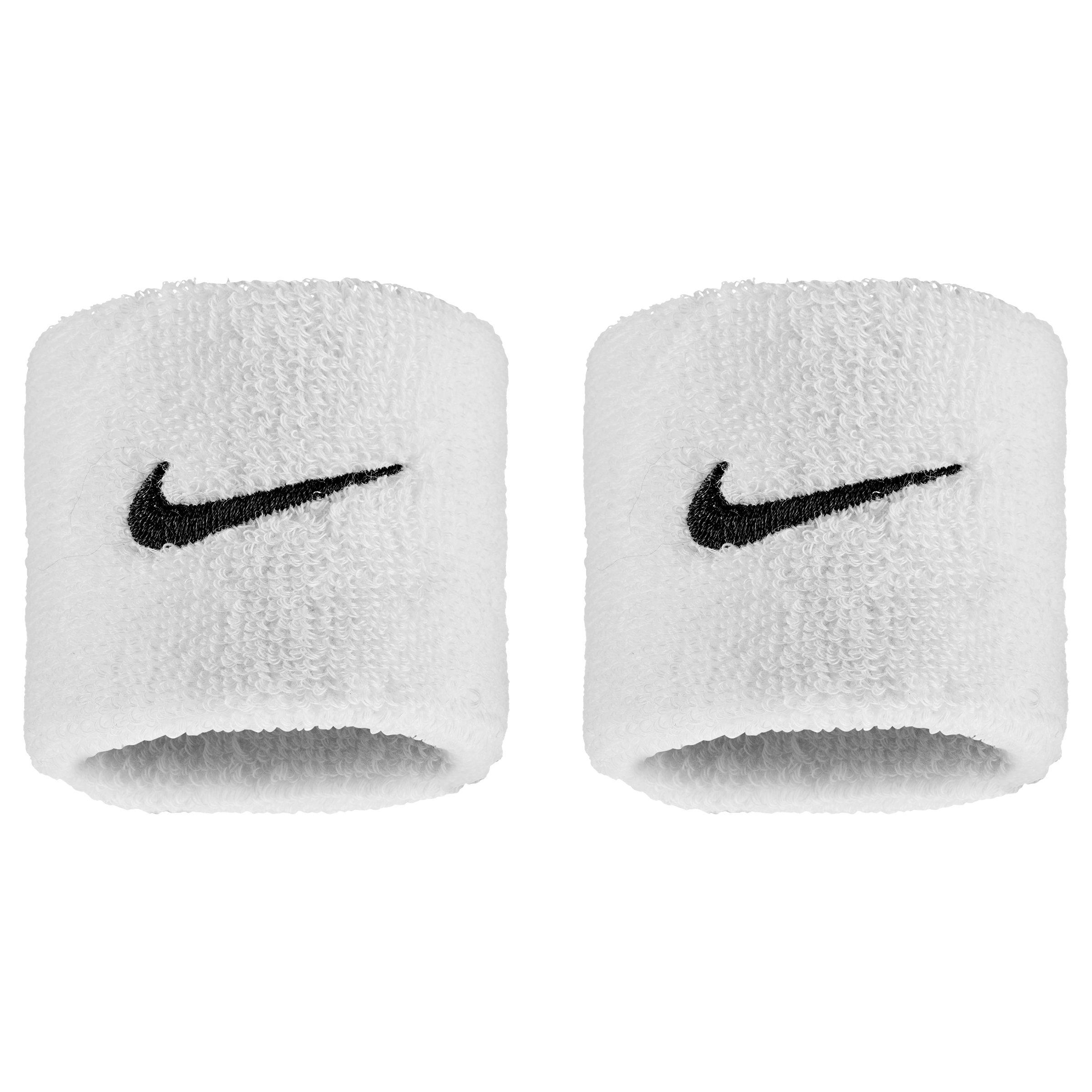 Nike Swoosh Dri-FIT White Wristbands (2 Pack)