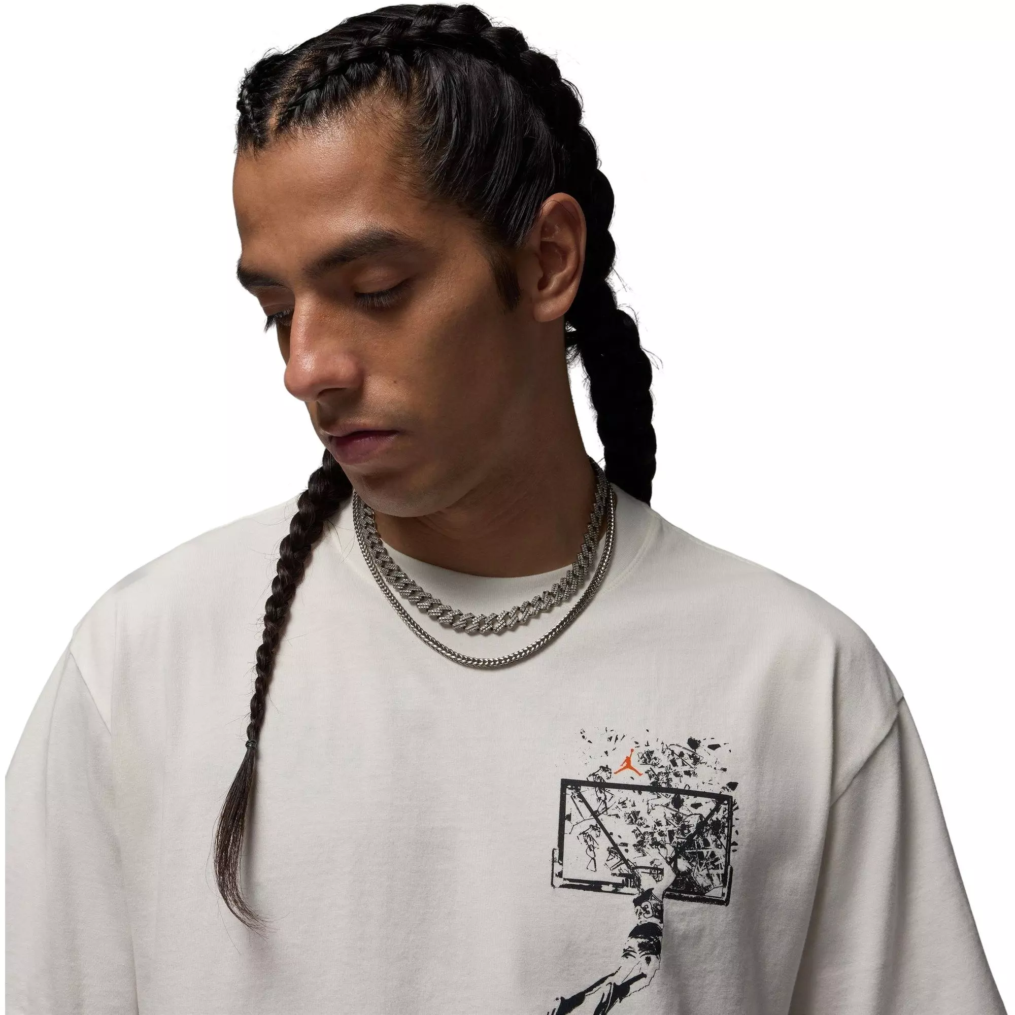 Jordan Men's Brooklyn Oversized Graphic Tee - SAIL