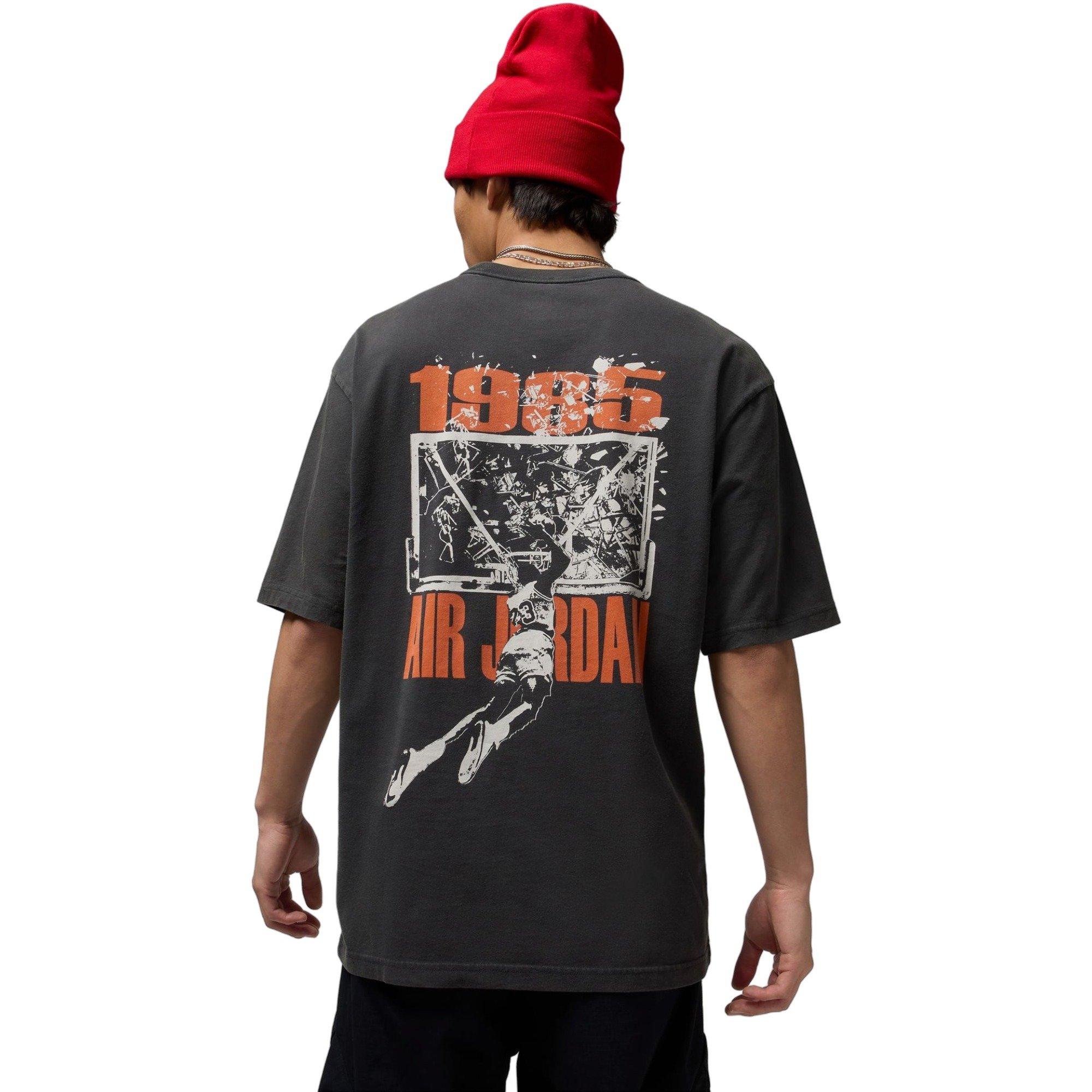 Jordan Men's Brooklyn Oversized Graphic Tee - BLACK Thumbnail View 2