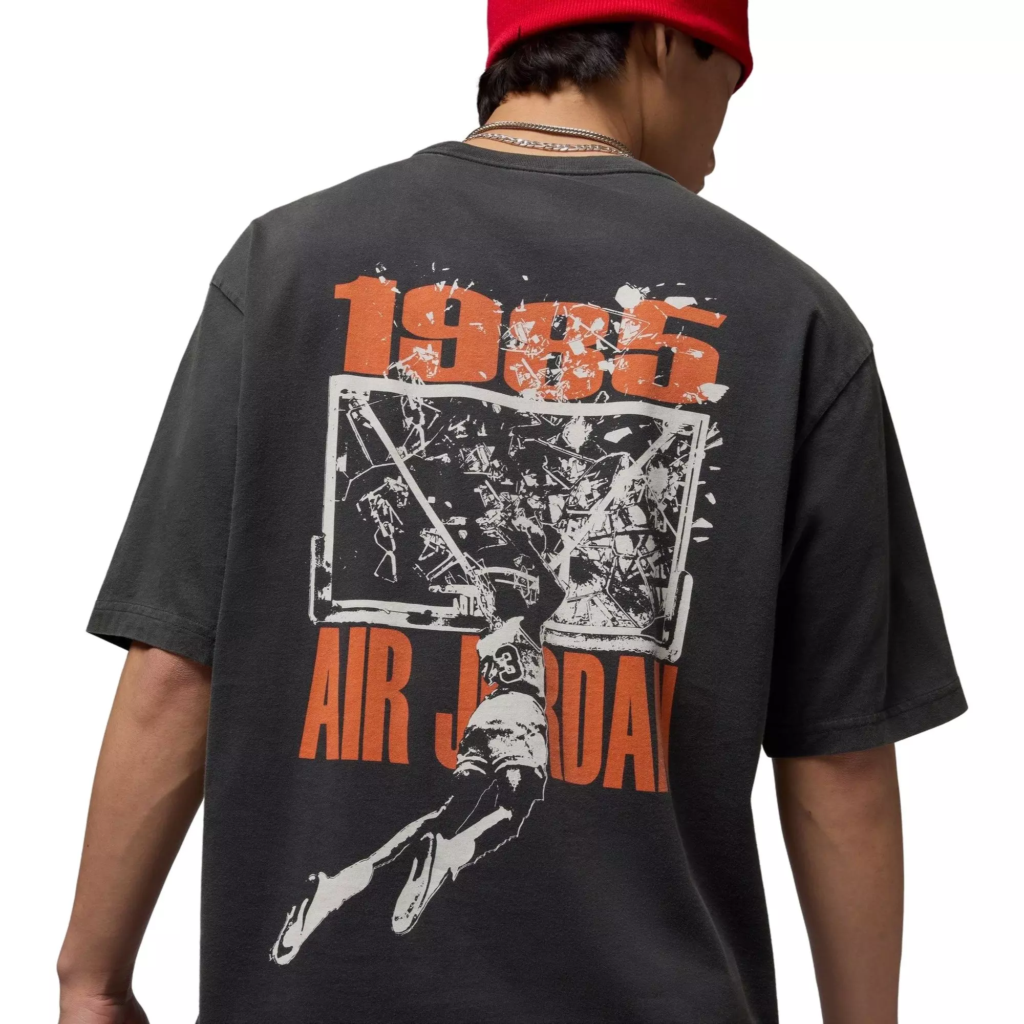 Jordan Men's Brooklyn Oversized Graphic Tee - BLACK