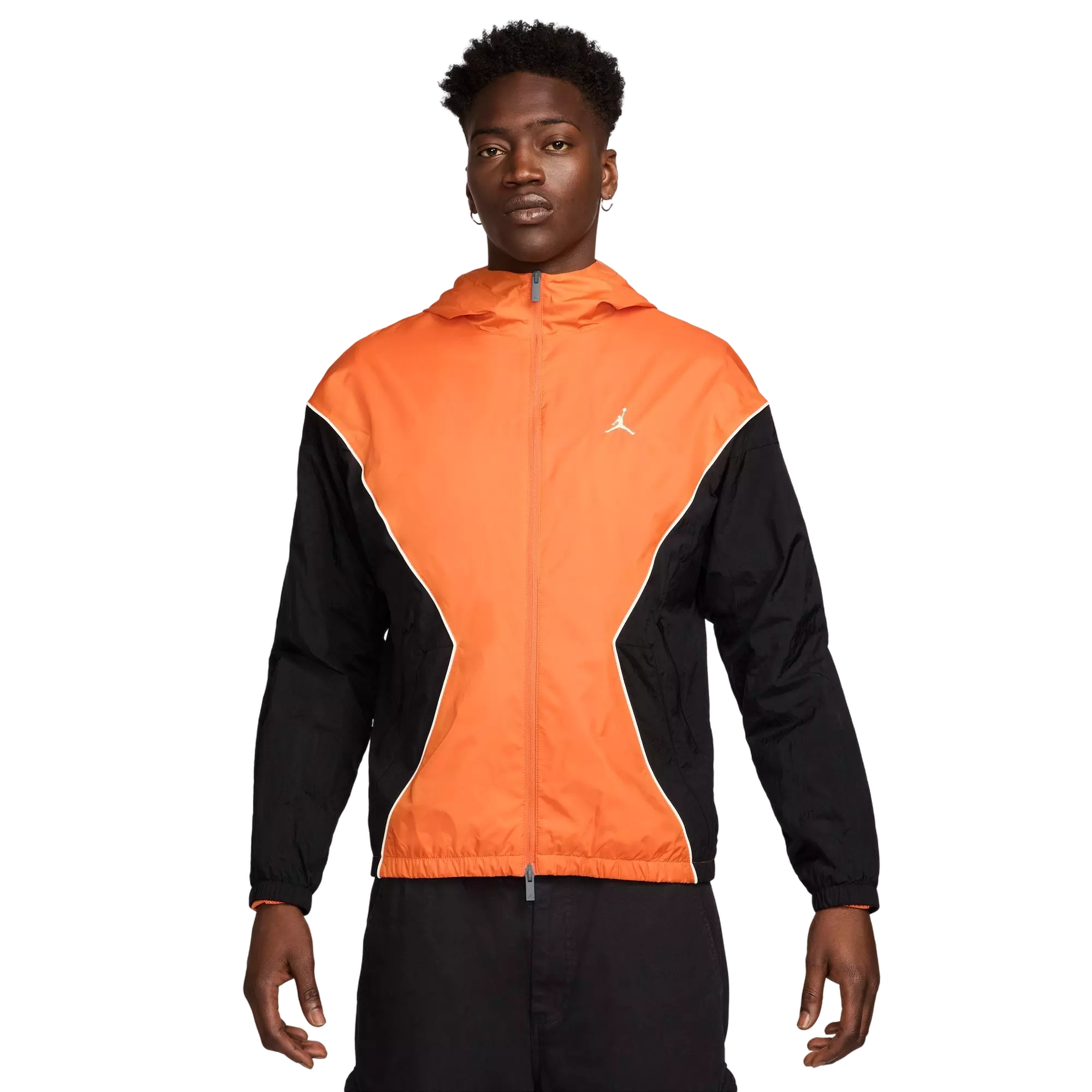 Jordan Men's Brooklyn Hooded Draft Jacket - ORANGE