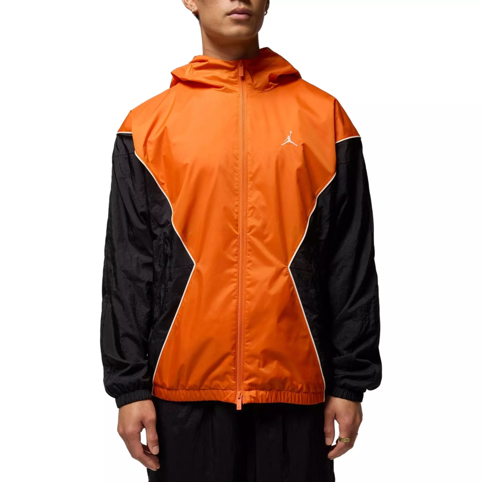 Jordan Men's Brooklyn Hooded Draft Jacket - ORANGE