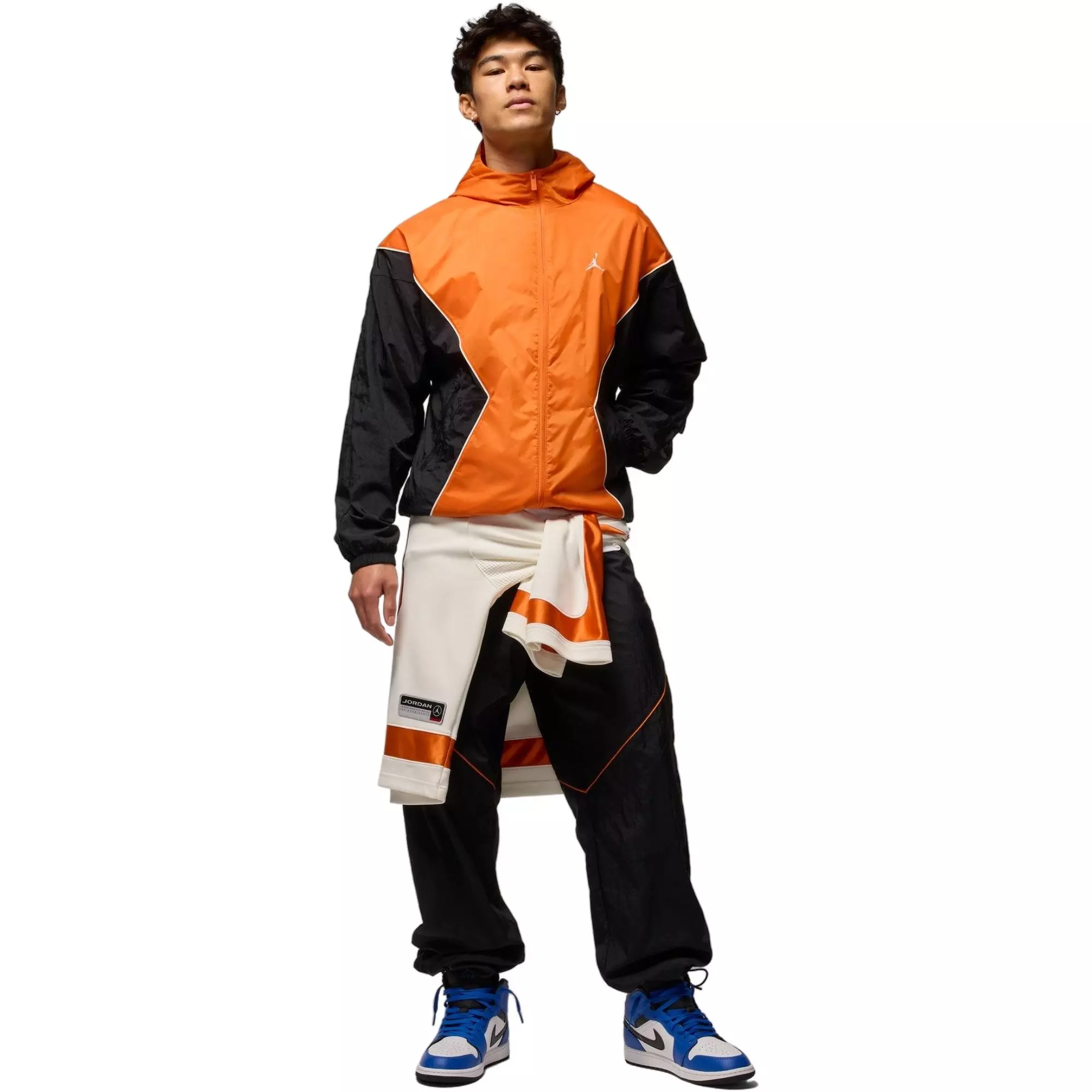 Jordan Men's Brooklyn Hooded Draft Jacket - ORANGE