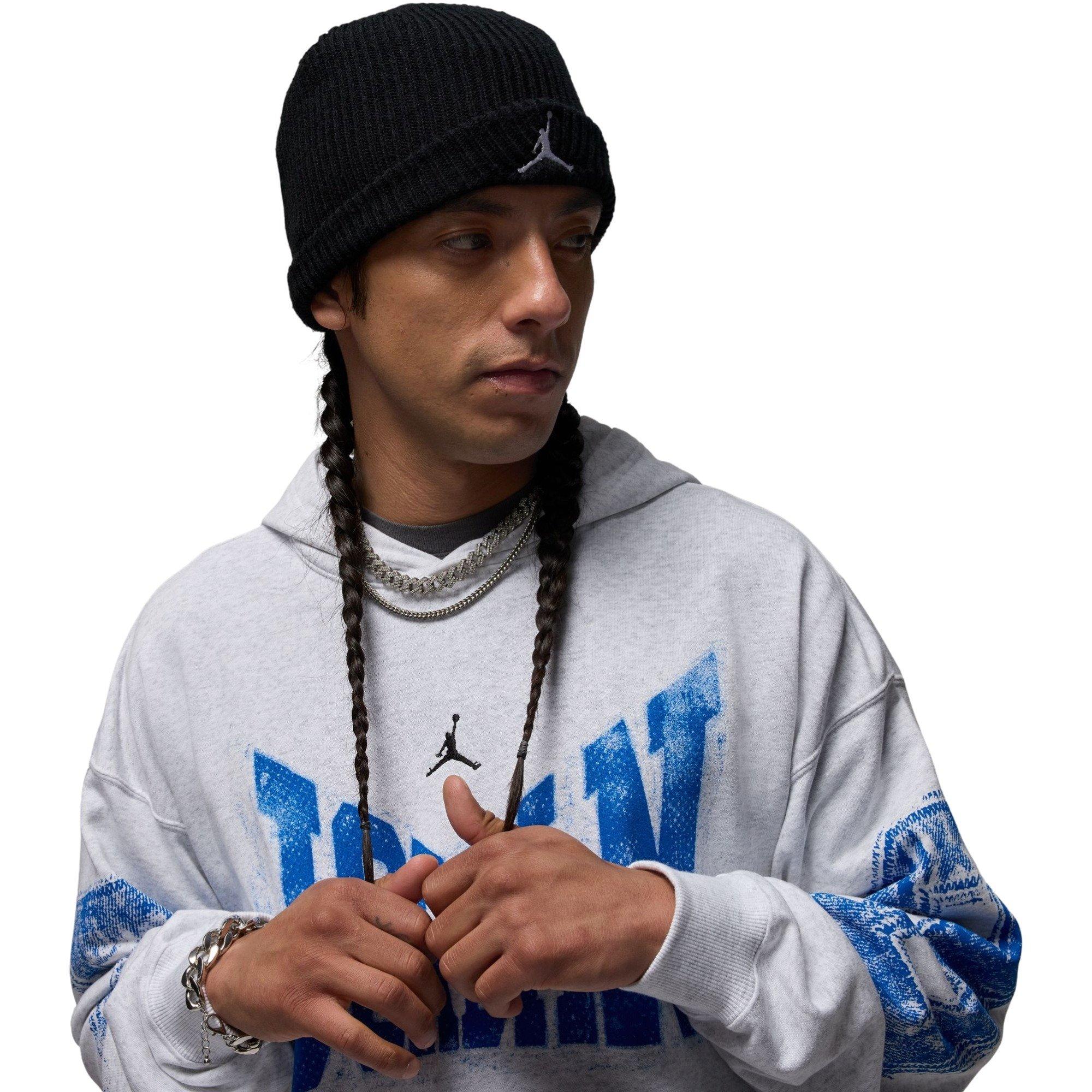 Jordan Men's Brooklyn Collegiate Pullover Hoodie - GREY Thumbnail View 3