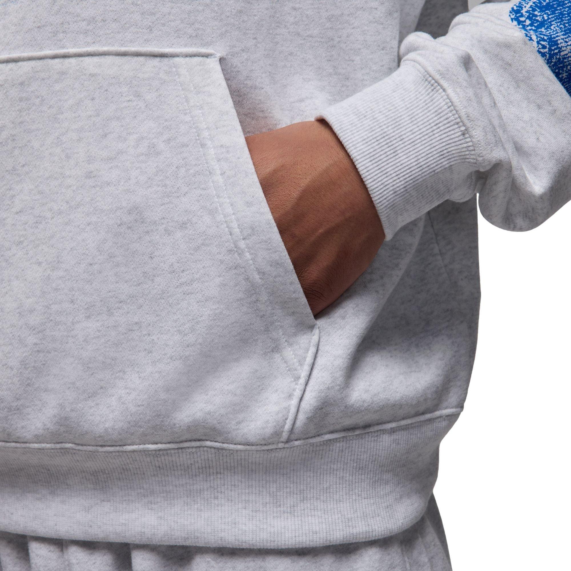 Jordan Men's Brooklyn Collegiate Pullover Hoodie - GREY Thumbnail View 6