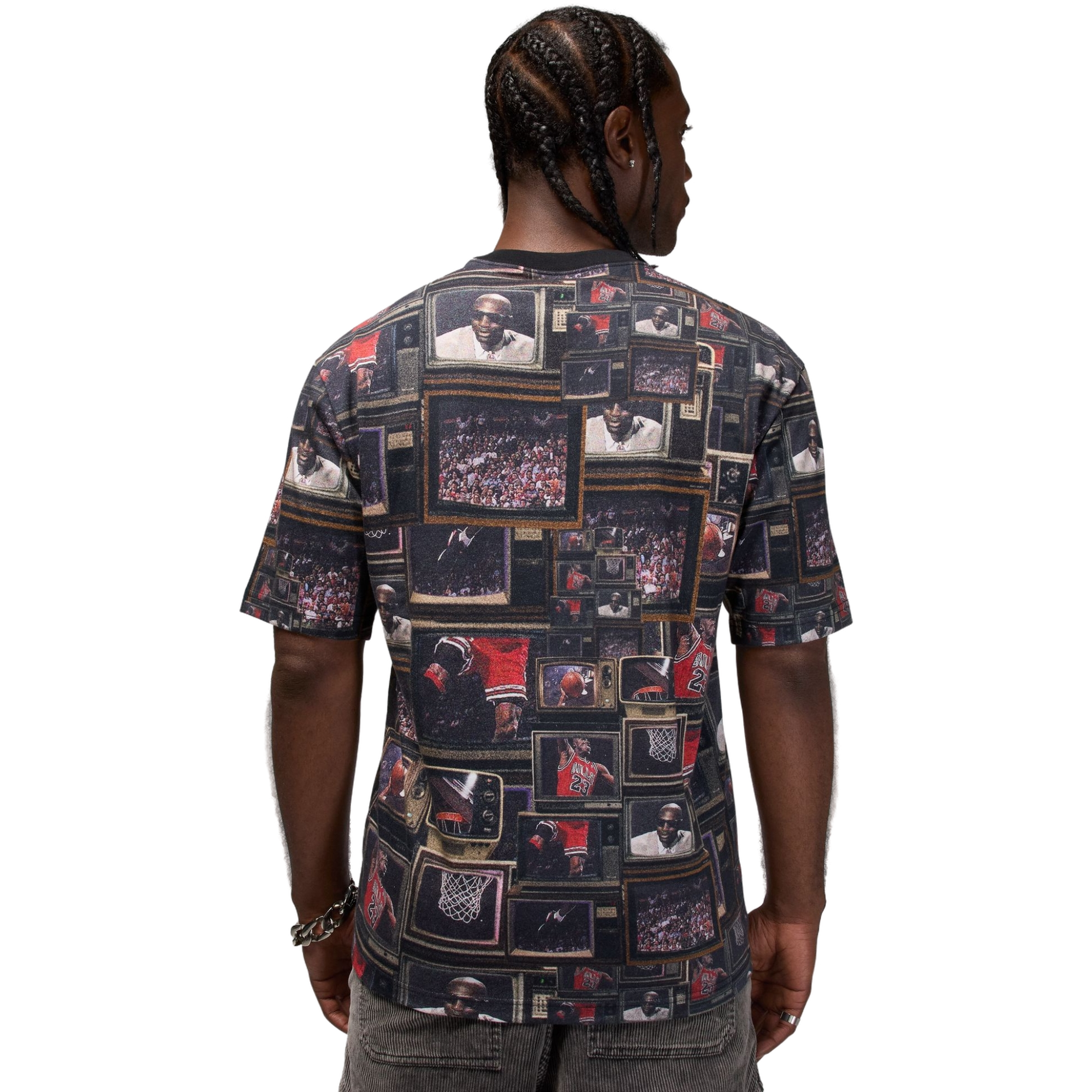 Jordan Men's Brooklyn Printed Tee - BLACK Thumbnail View 2