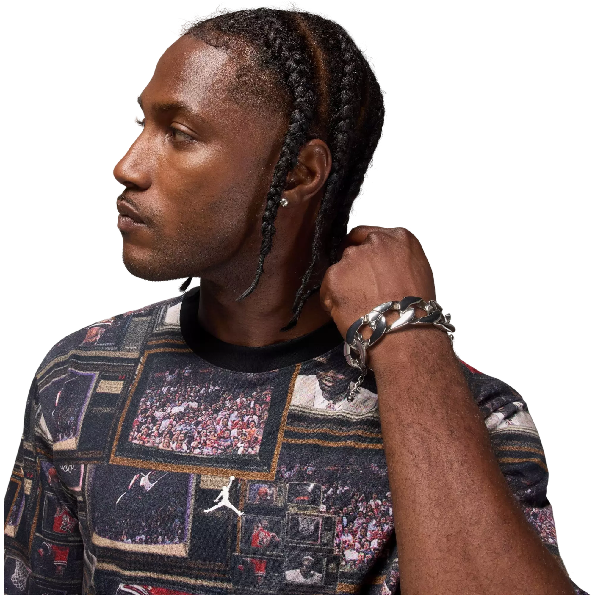 Jordan Men's Brooklyn Printed Tee - BLACK