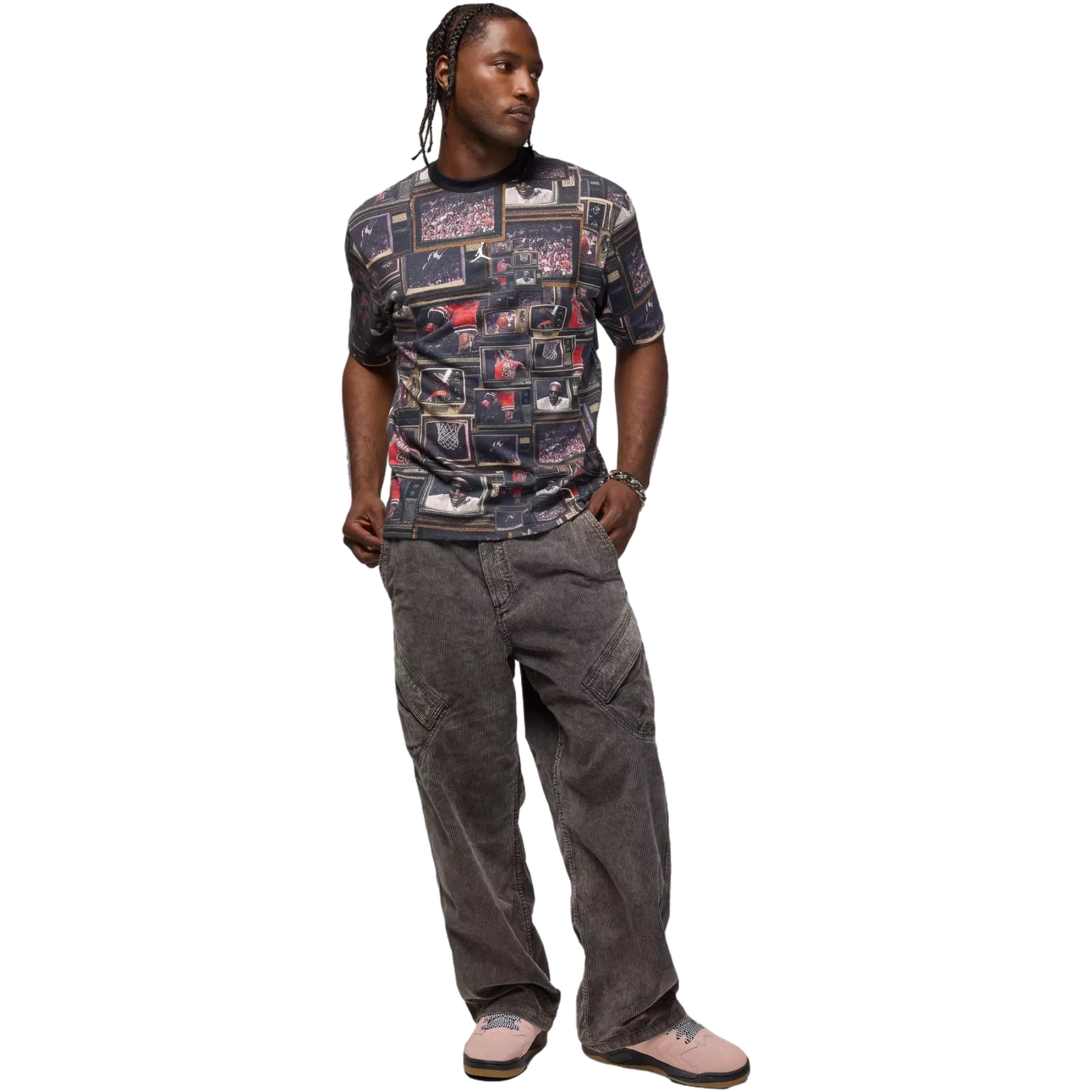 Jordan Men's Brooklyn Printed Tee - BLACK