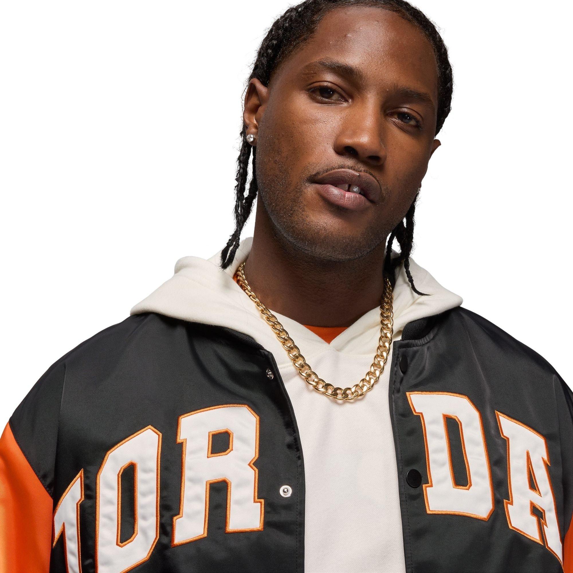 Jordan Men's Brooklyn Collegiate Varsity Jacket - BLACK Thumbnail View 3