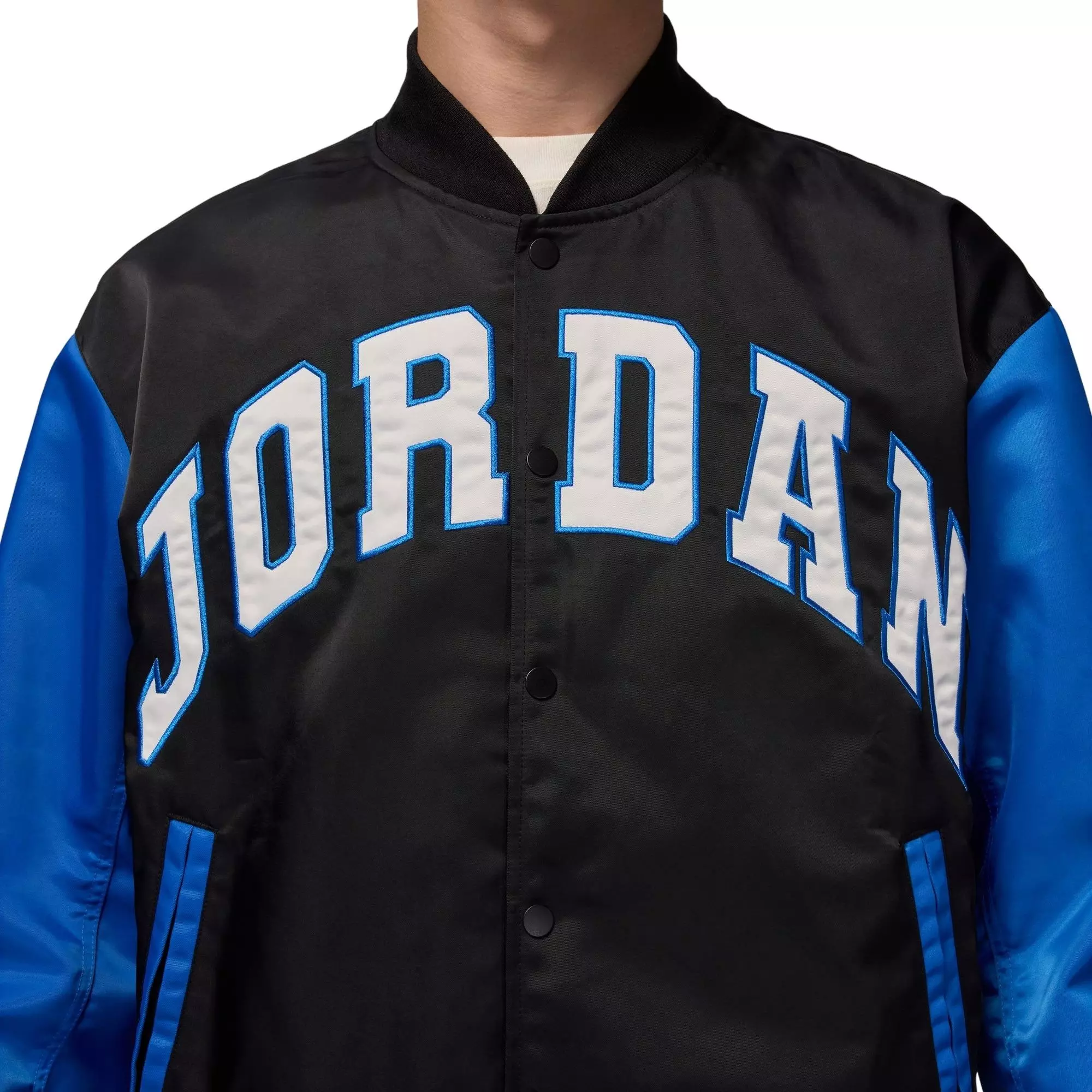 Jordan Men's Brooklyn Collegiate Varsity Jacket-Black - BLACK