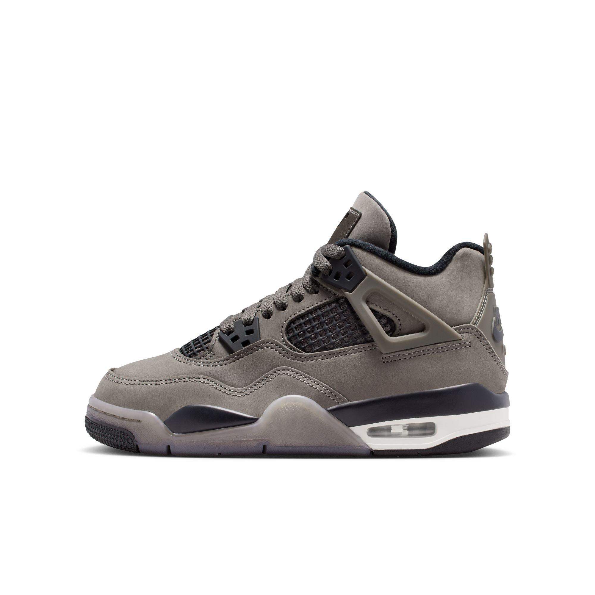 Jordan 4 Retro Grade School Kids' "Cave Stone and Black" Shoe