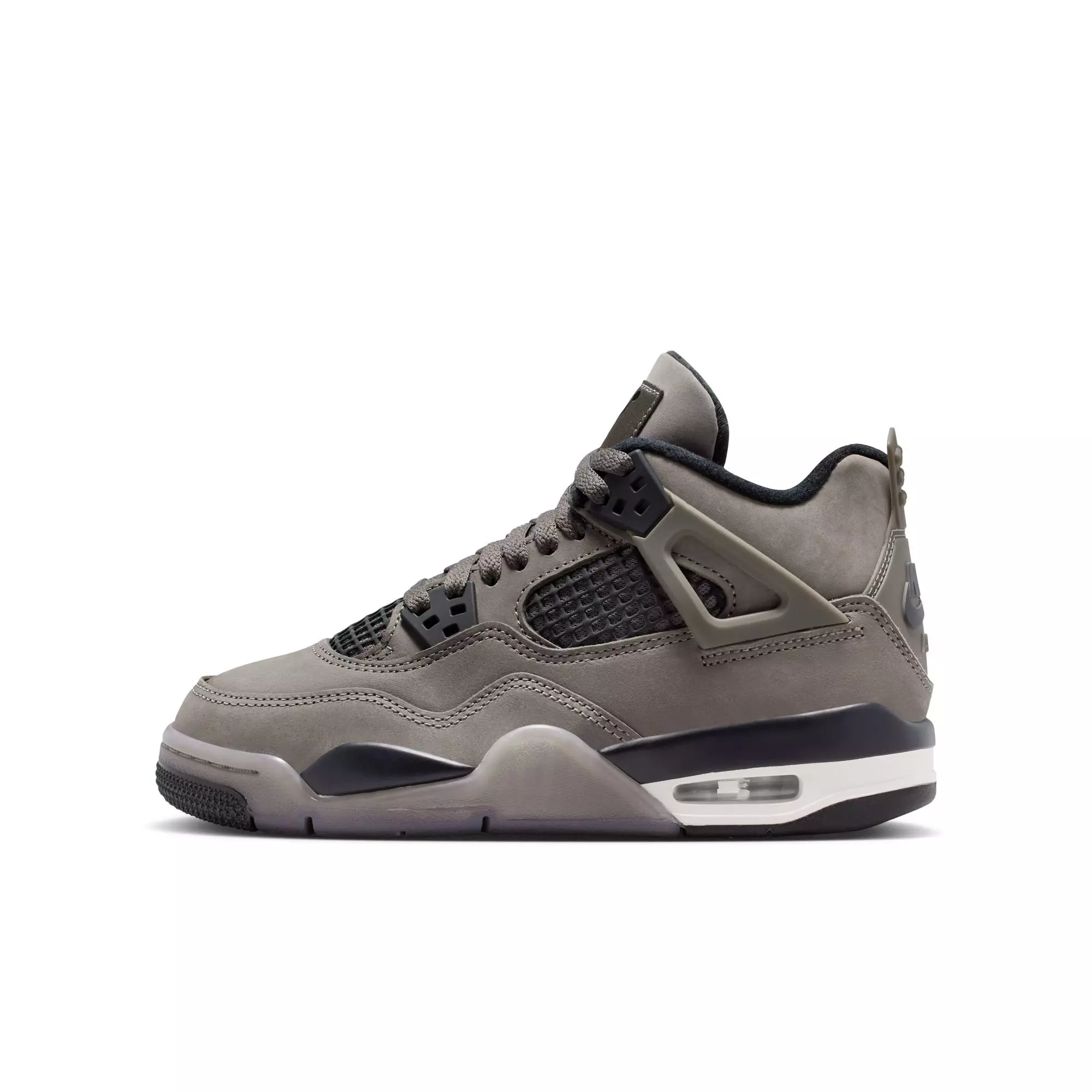 Jordan 4 Retro "Cave Stone and Black" Grade School Kids' Shoe - CAVE STONE/BLACK