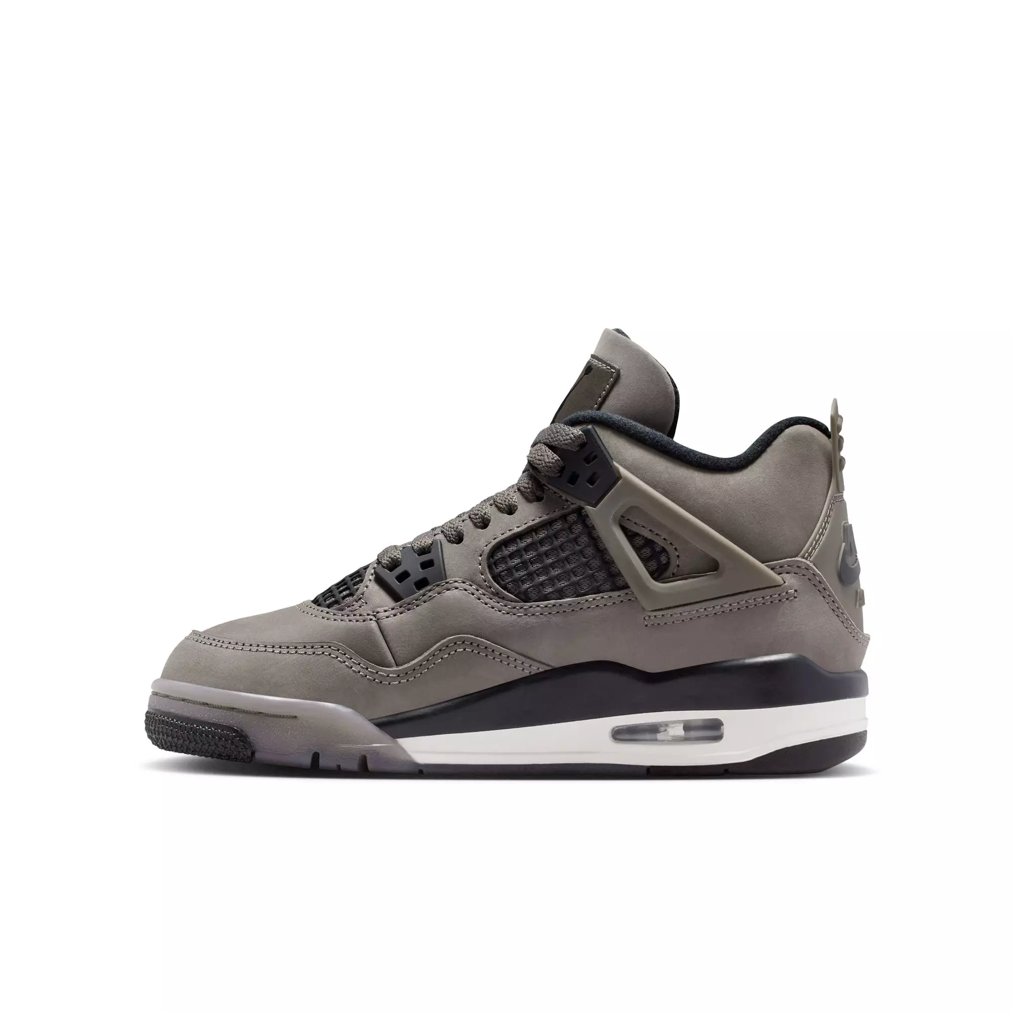 Jordan 4 Retro "Cave Stone and Black" Grade School Kids' Shoe - CAVE STONE/BLACK
