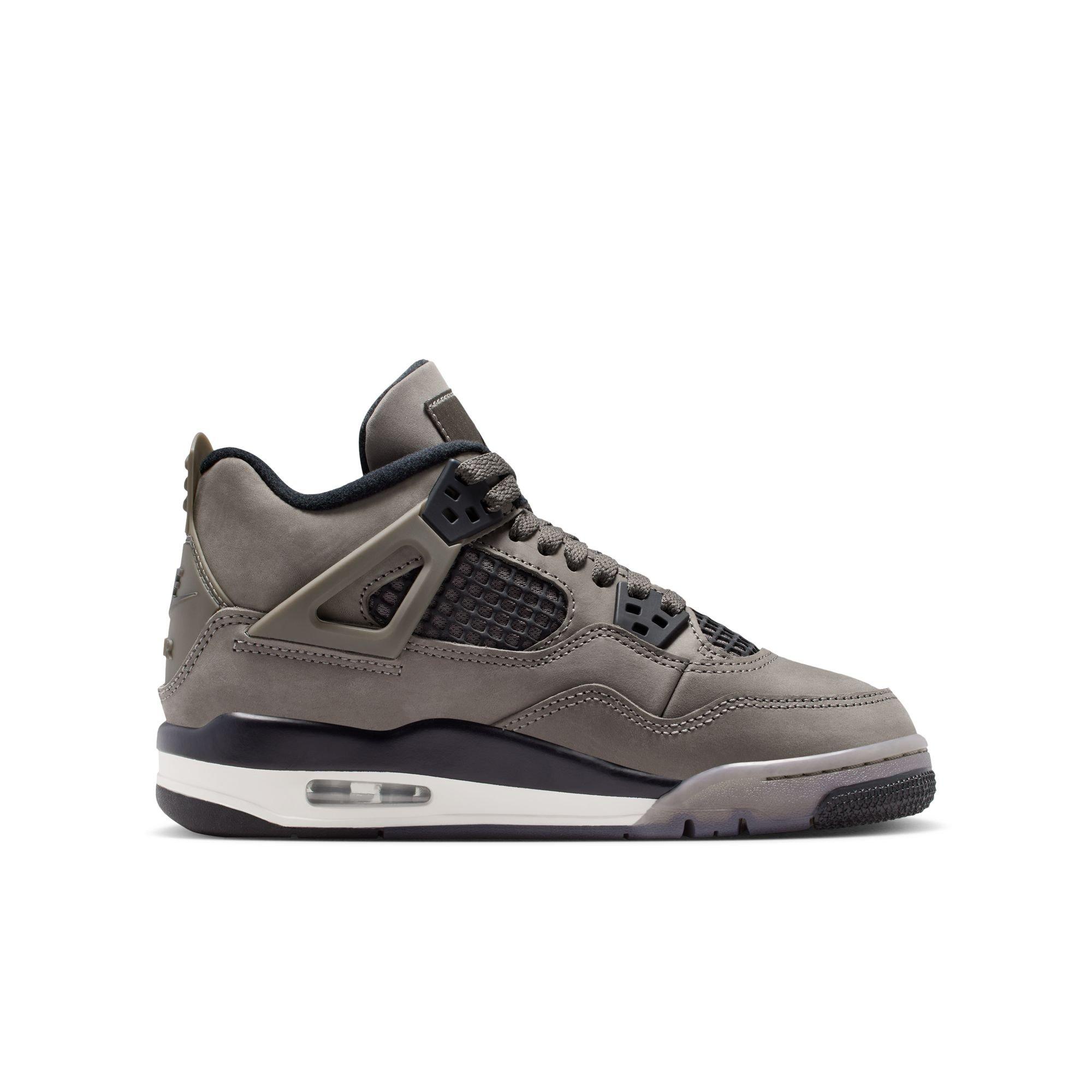 Jordan 4 Retro Grade School Kids' "Cave Stone and Black" Shoe