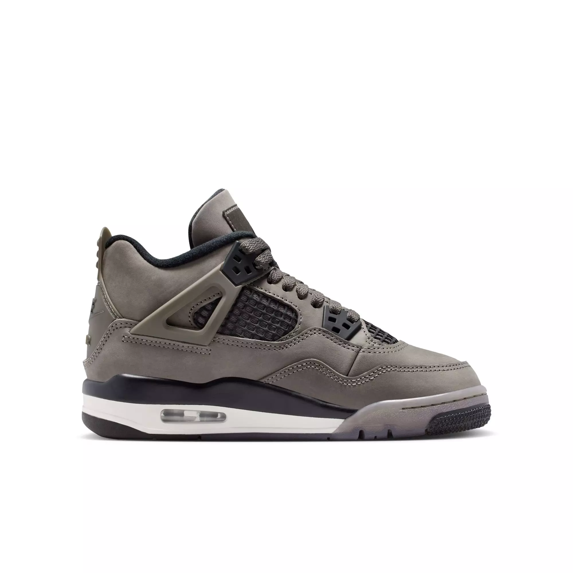 Jordan 4 Retro "Cave Stone and Black" Grade School Kids' Shoe - CAVE STONE/BLACK