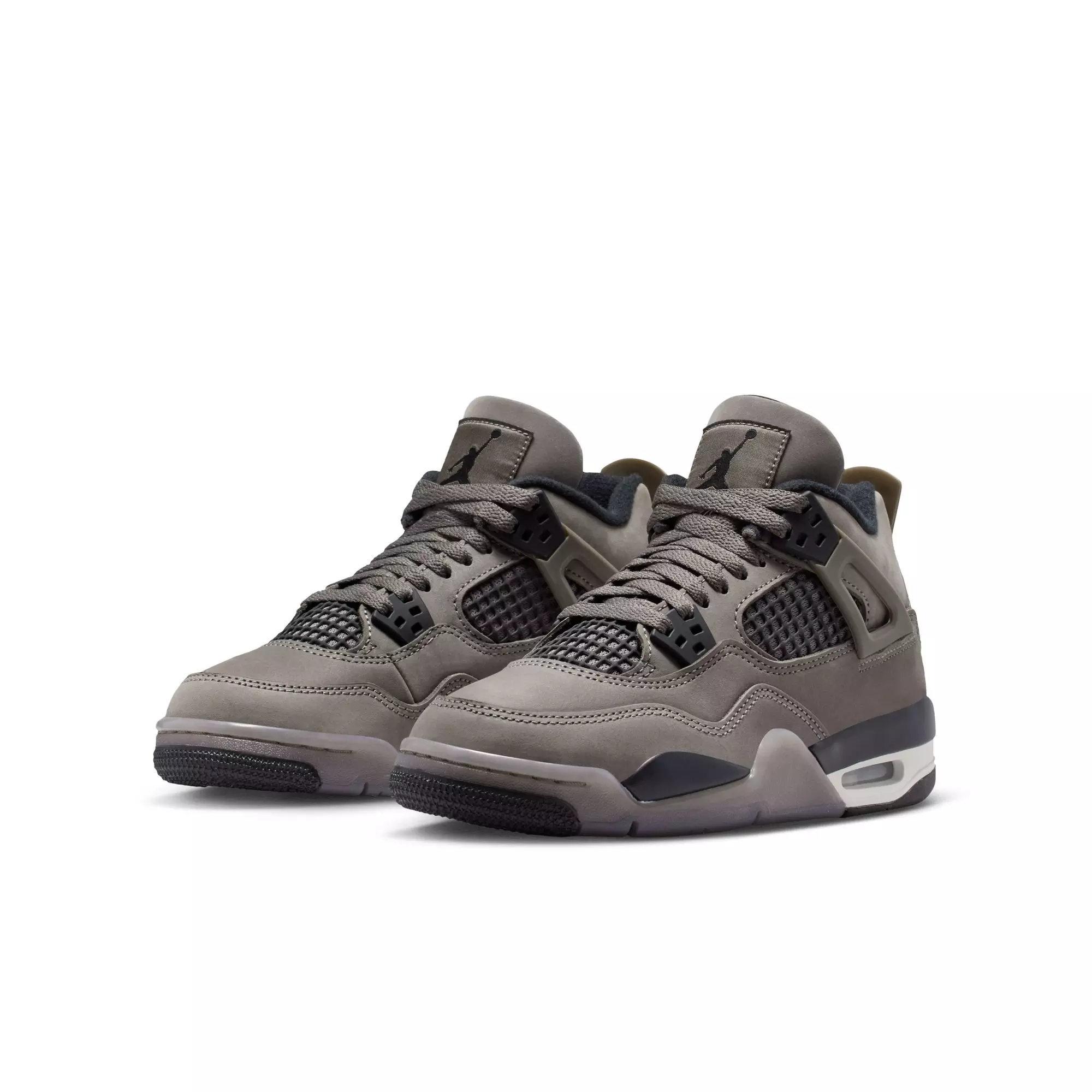 Jordan 4 Retro "Cave Stone and Black" Grade School Kids' Shoe - CAVE STONE/BLACK