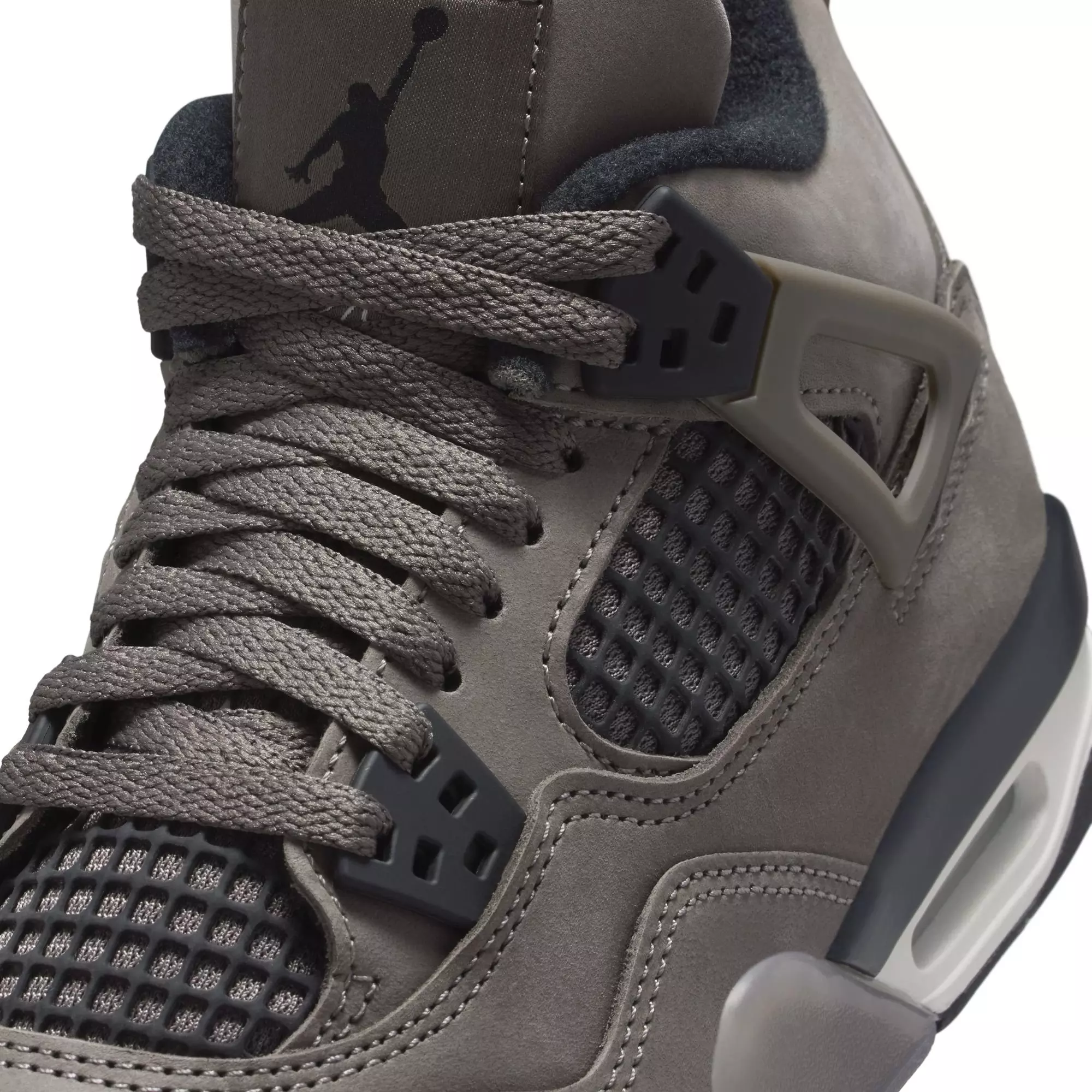 Jordan 4 Retro "Cave Stone and Black" Grade School Kids' Shoe - CAVE STONE/BLACK
