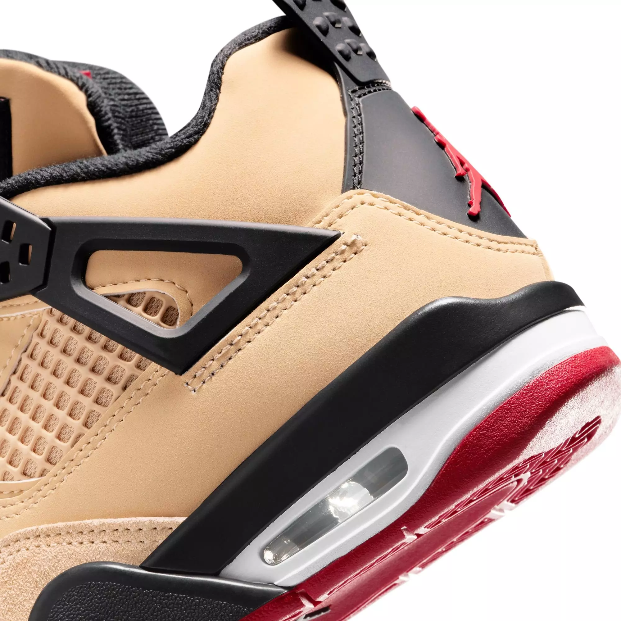 Jordan 4 Retro "Pizza" Grade School Kids' Shoe - SESAME/FIRE RED/BLACK